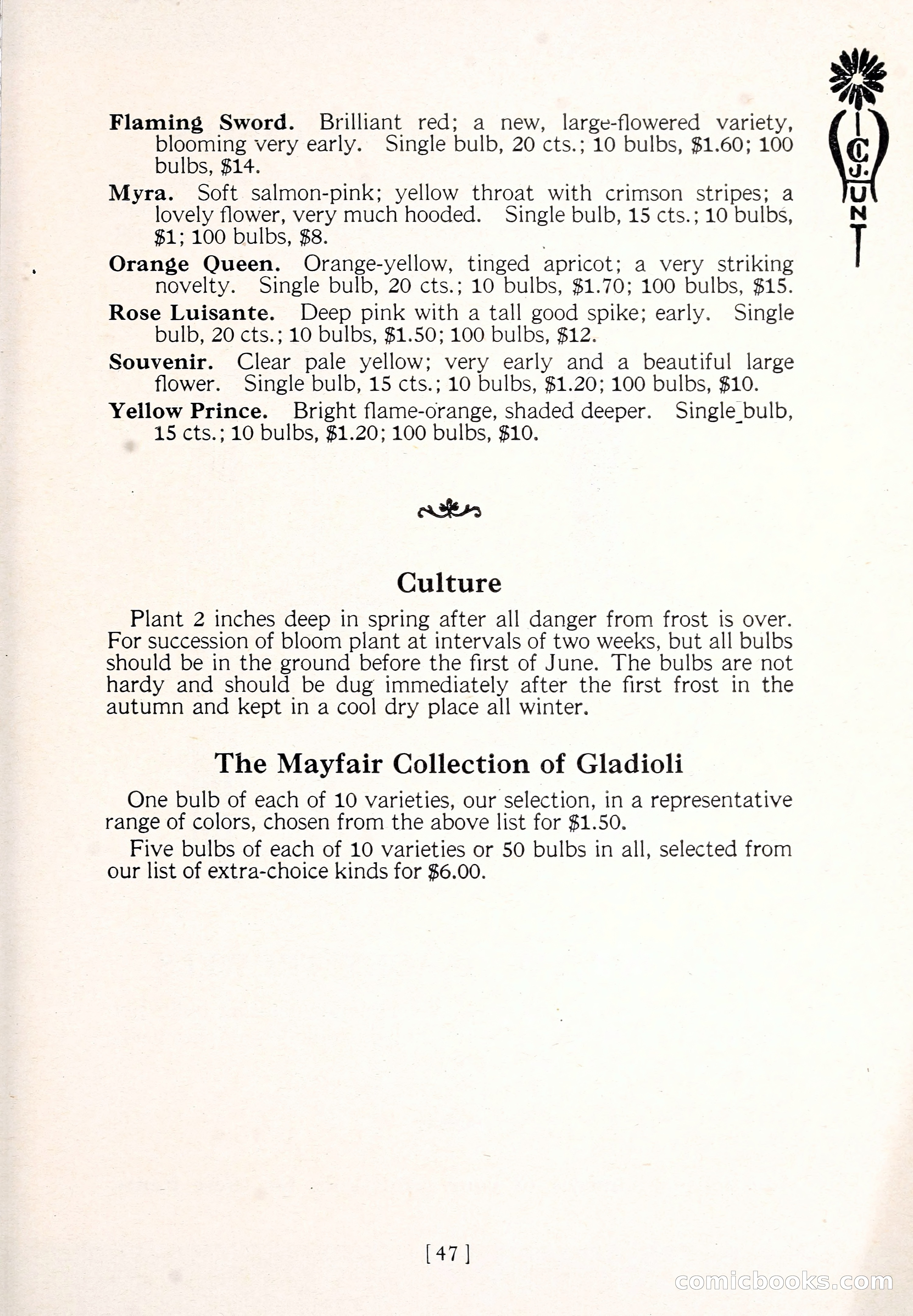 Blue Book of Flower Seeds and Gladioli — page 52 of 61