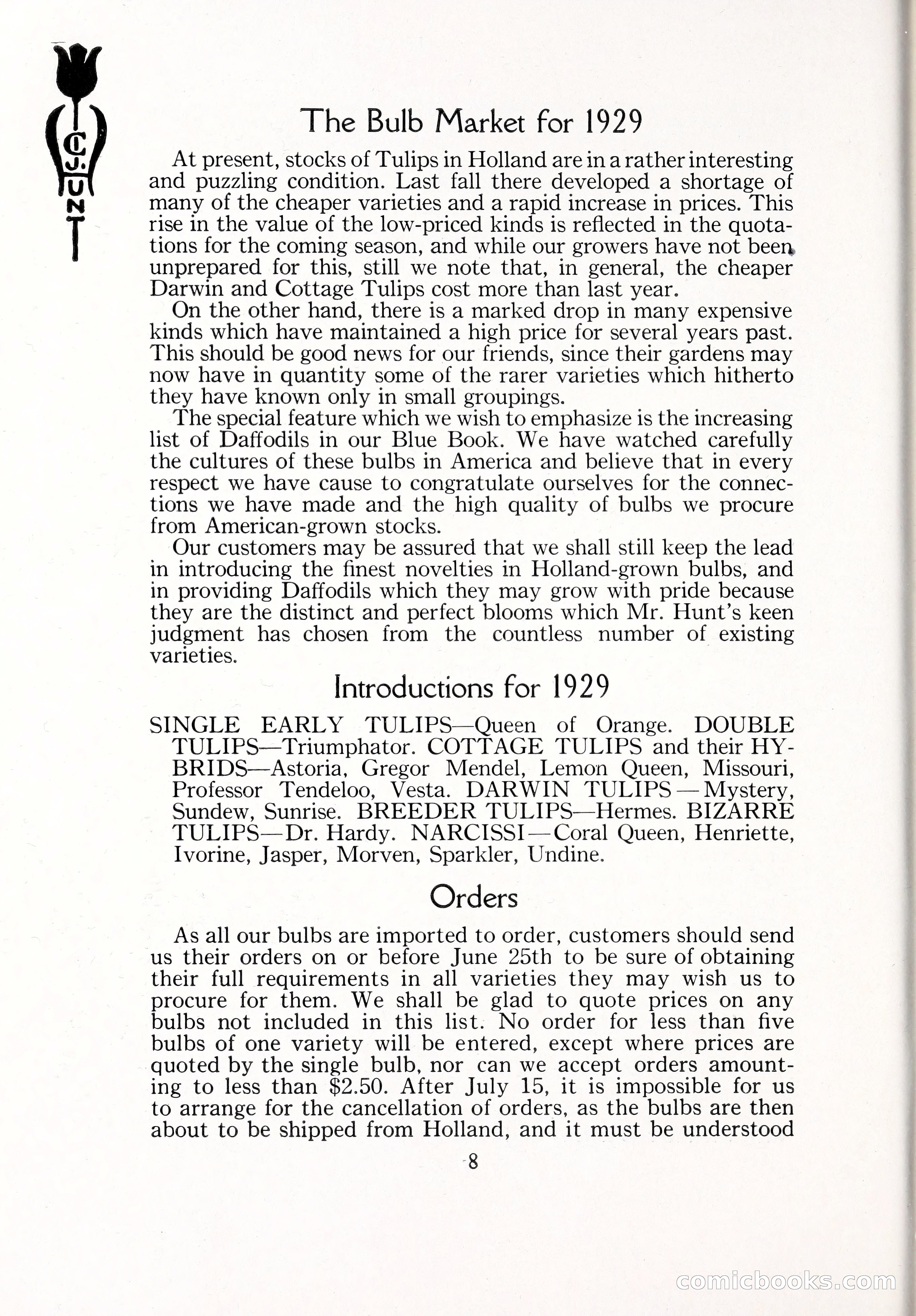 Blue Book of Bulbs, 1929 — page 13 of 125