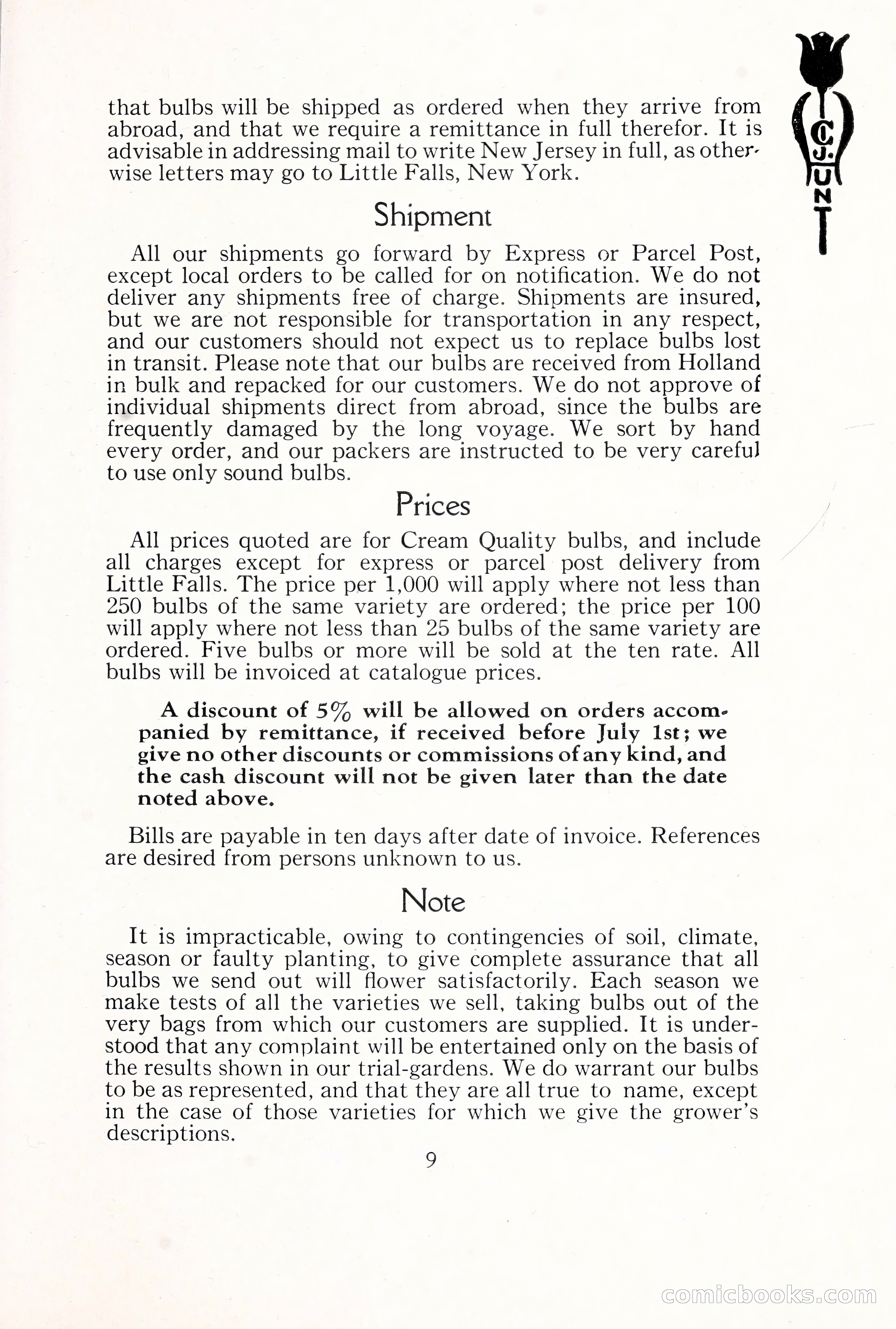 Blue Book of Bulbs, 1929 — page 14 of 125