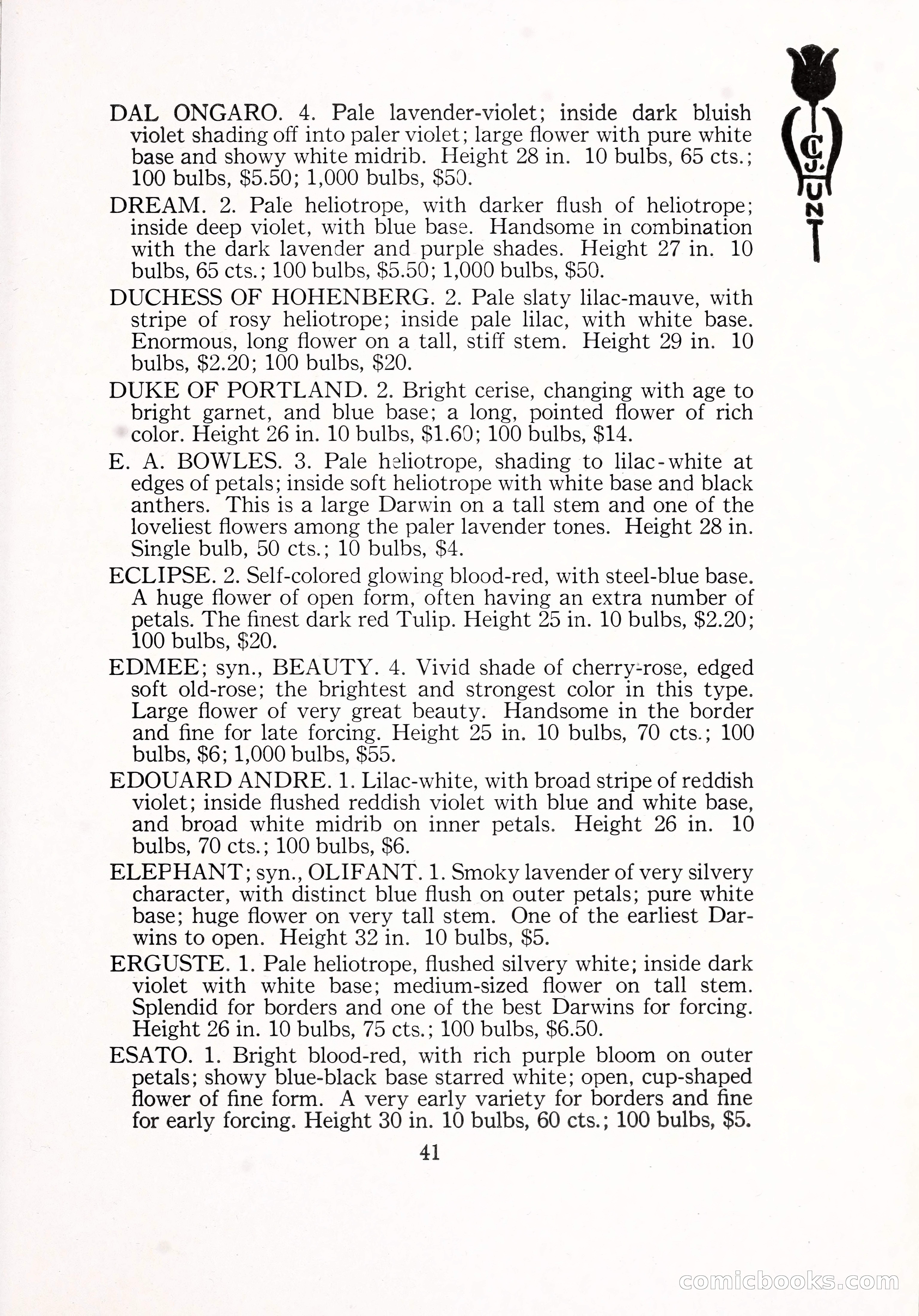 Blue Book of Bulbs, 1929 — page 62 of 125