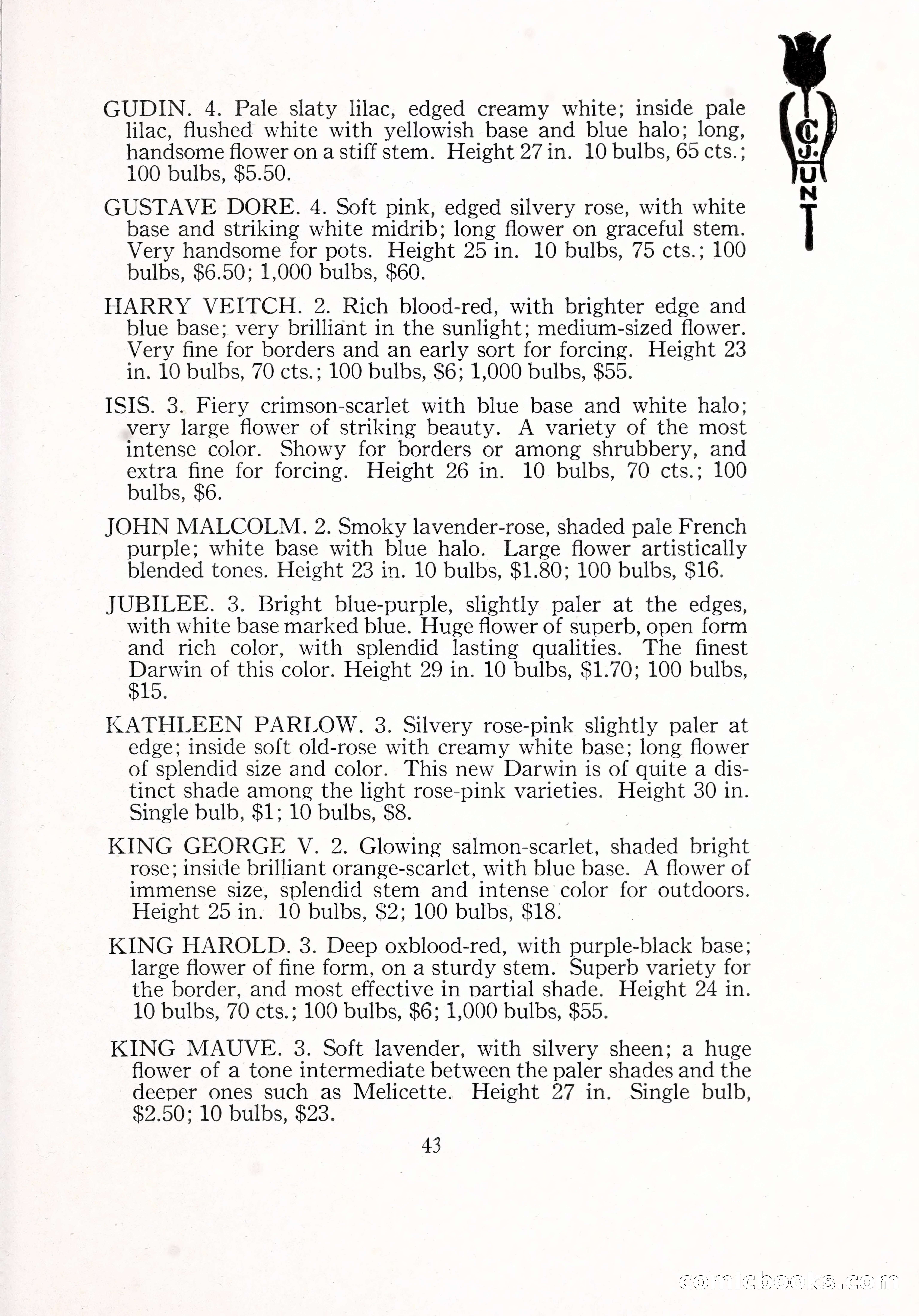 Blue Book of Bulbs, 1929 — page 64 of 125