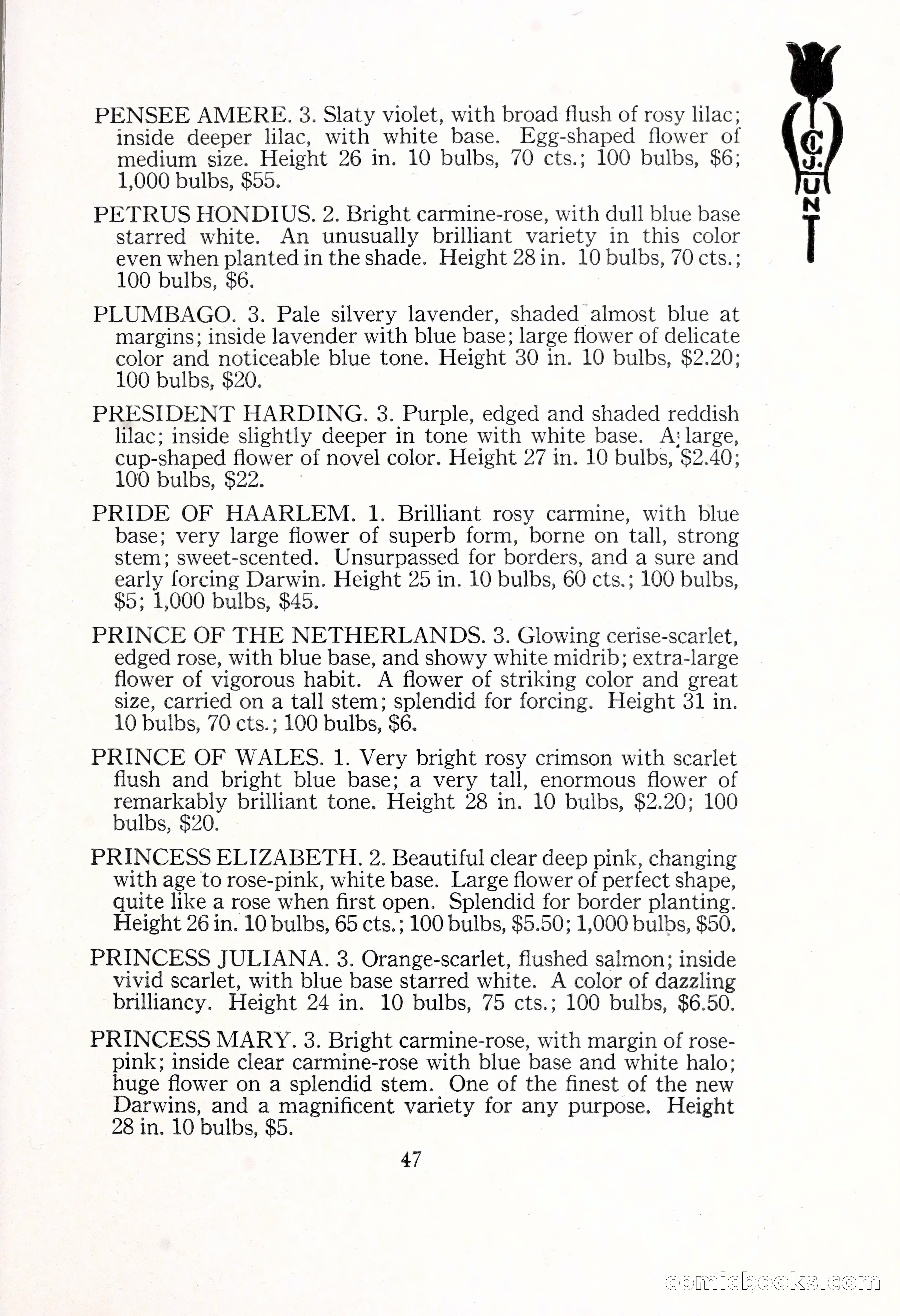 Blue Book of Bulbs, 1929 — page 70 of 125