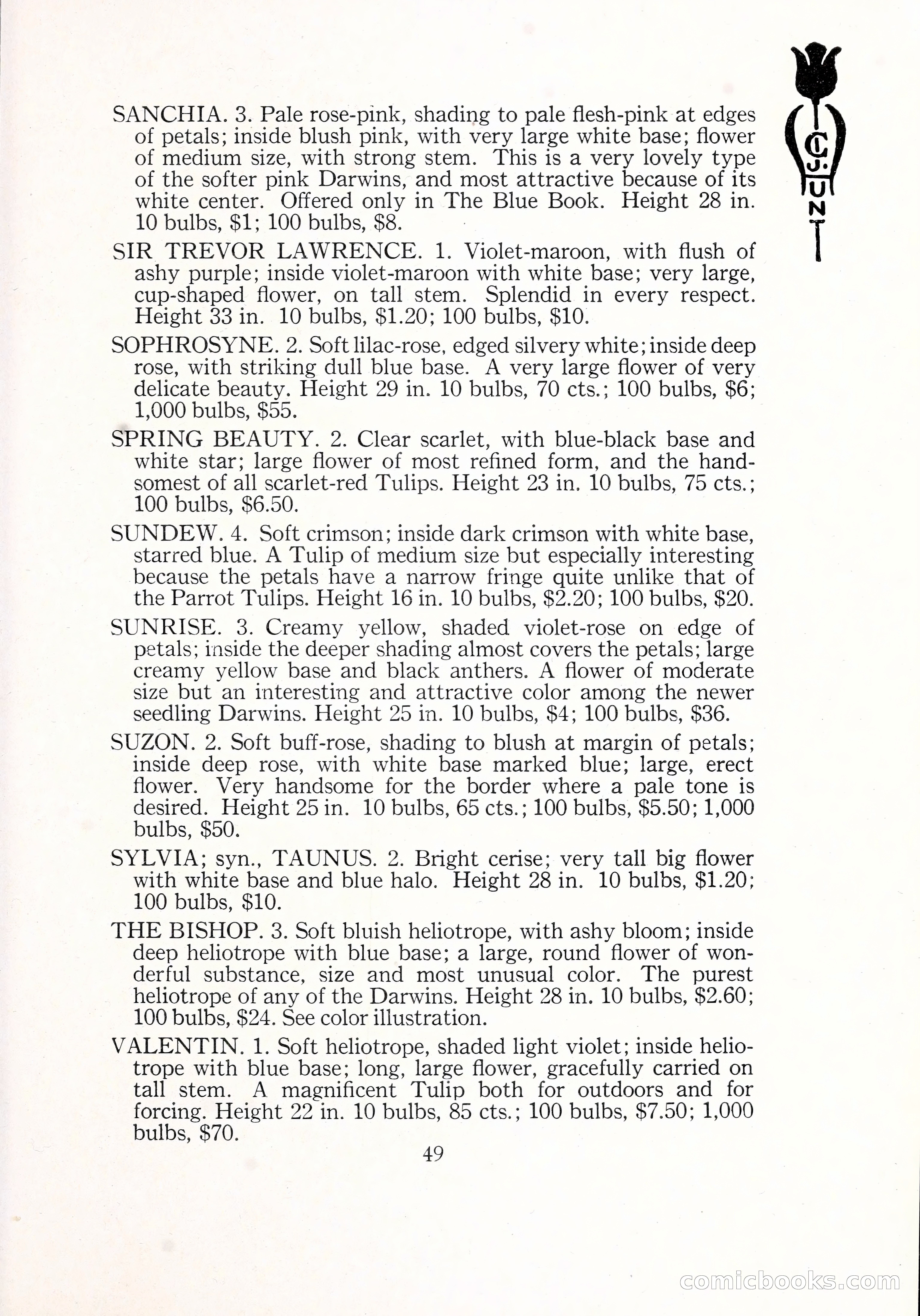 Blue Book of Bulbs, 1929 — page 72 of 125