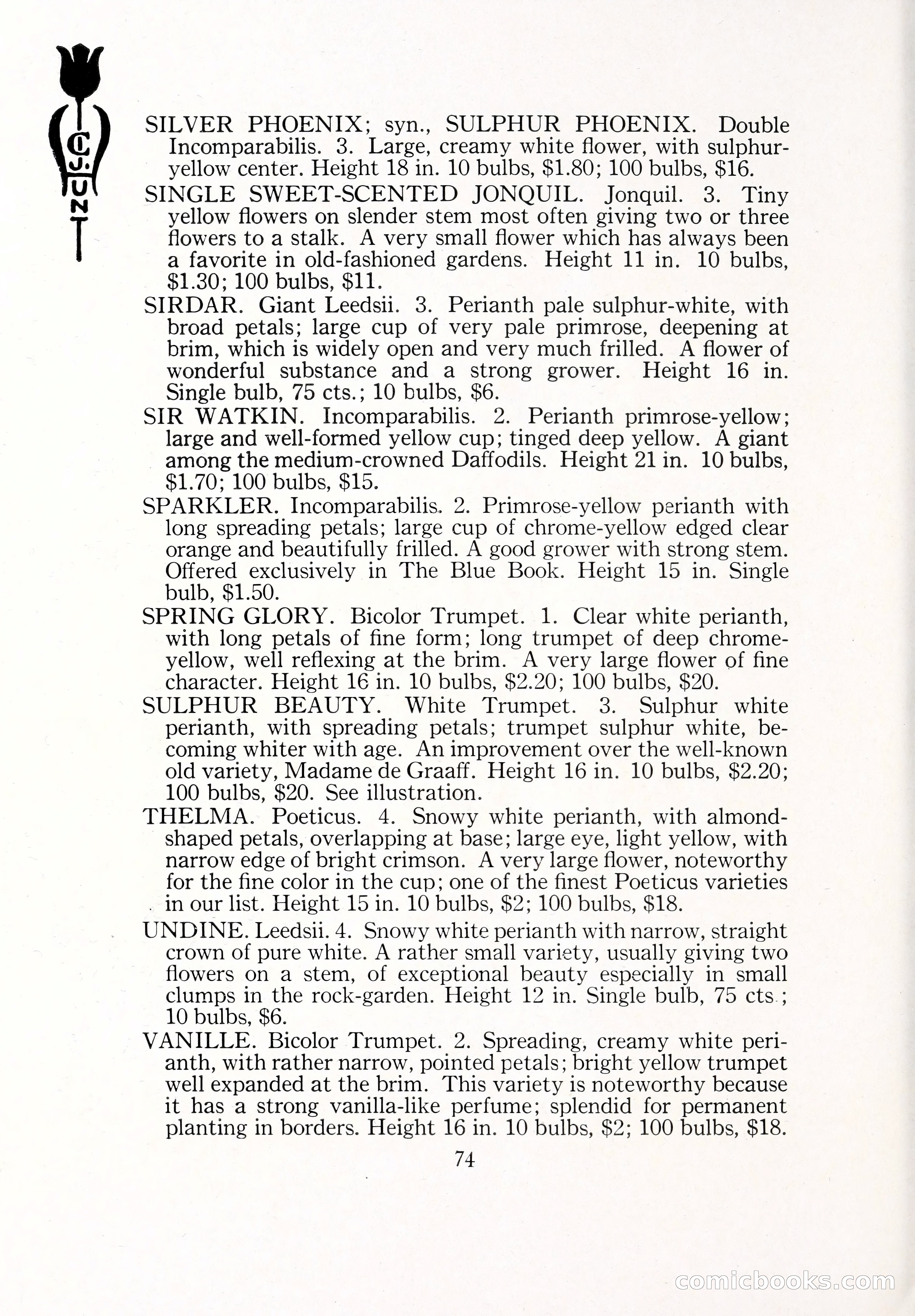 Blue Book of Bulbs, 1929 — page 109 of 125