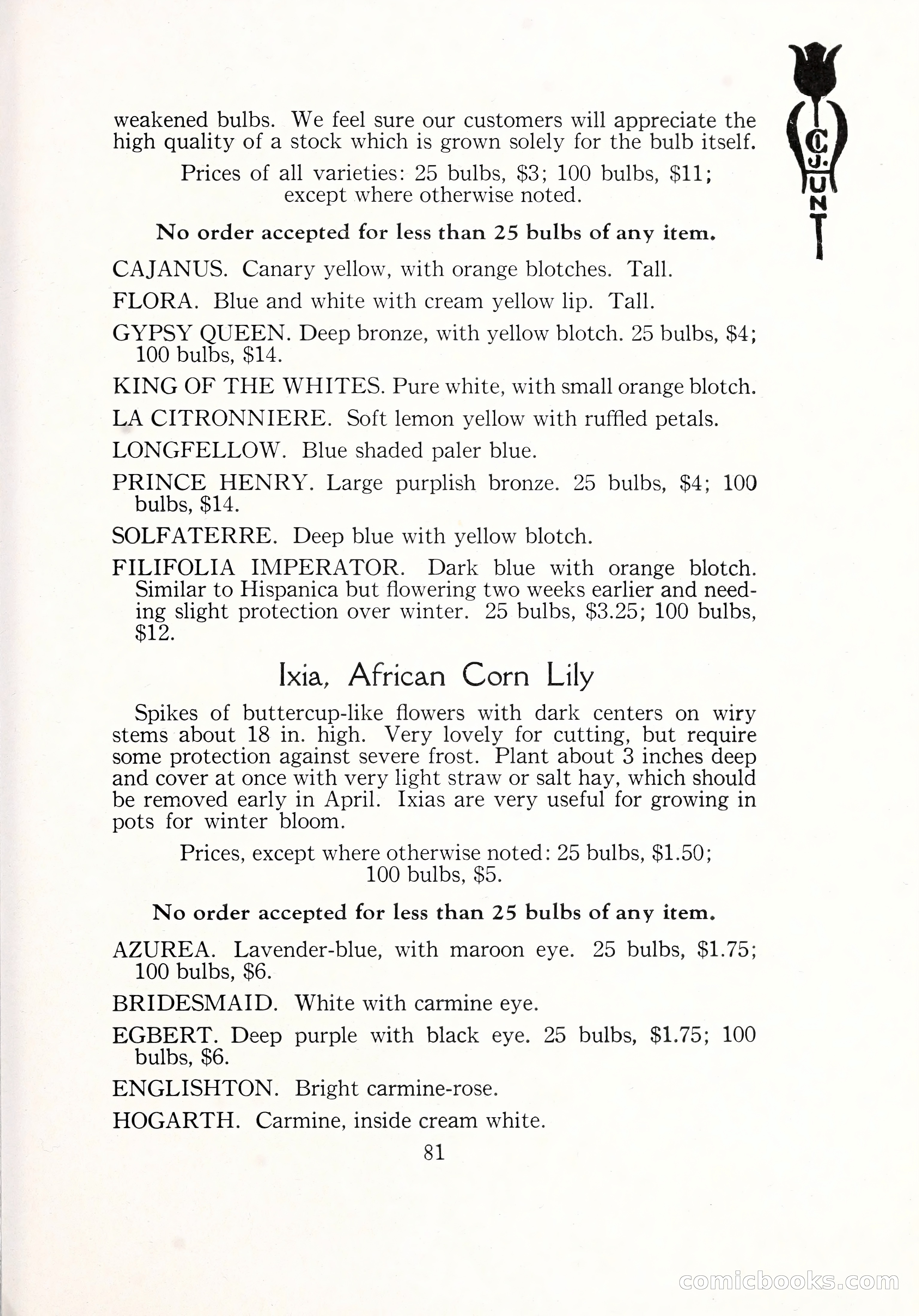 Blue Book of Bulbs, 1929 — page 118 of 125