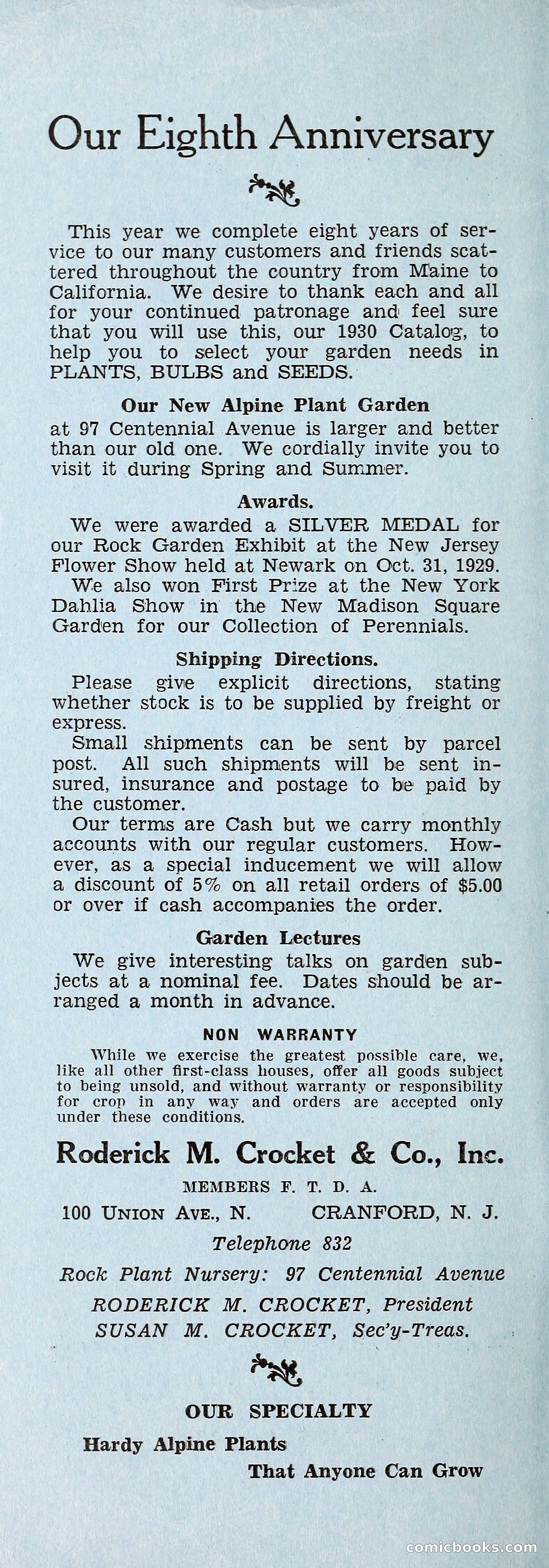 Crockett's Blue Book: Alpines, Perennials, Seeds, Bulbs — page 5 of 37