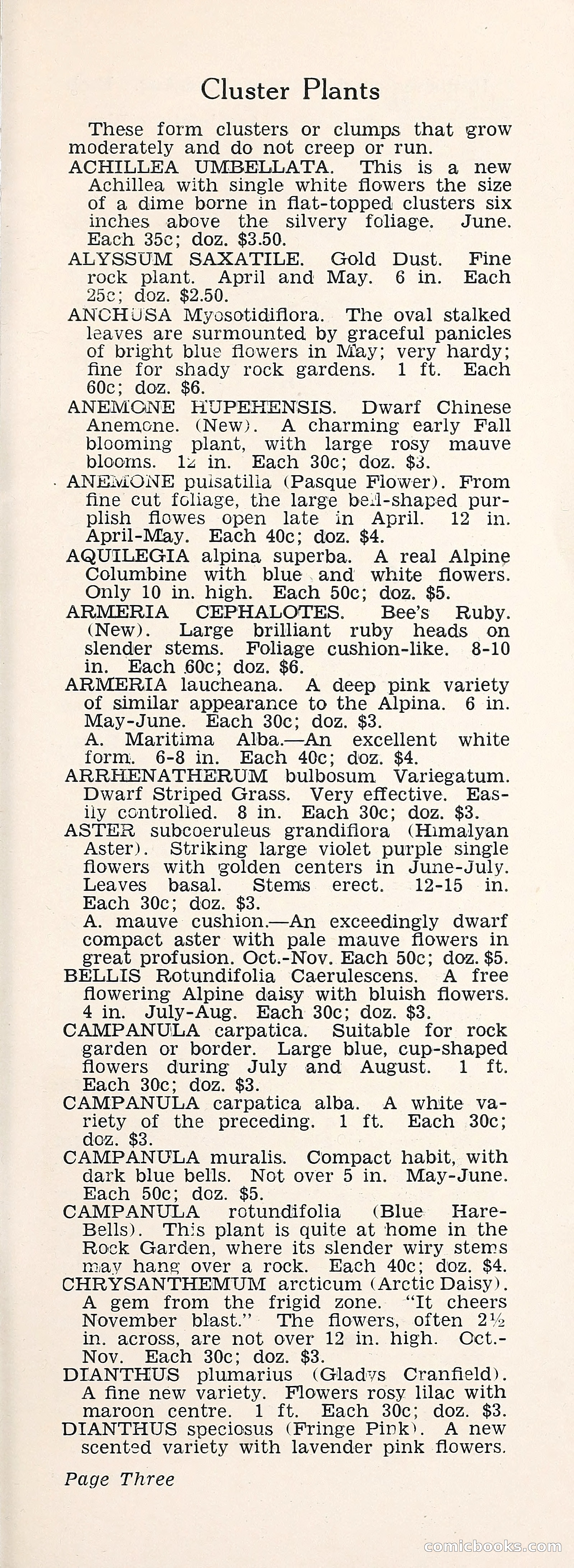 Crockett's Blue Book: Alpines, Perennials, Seeds, Bulbs — page 8 of 37