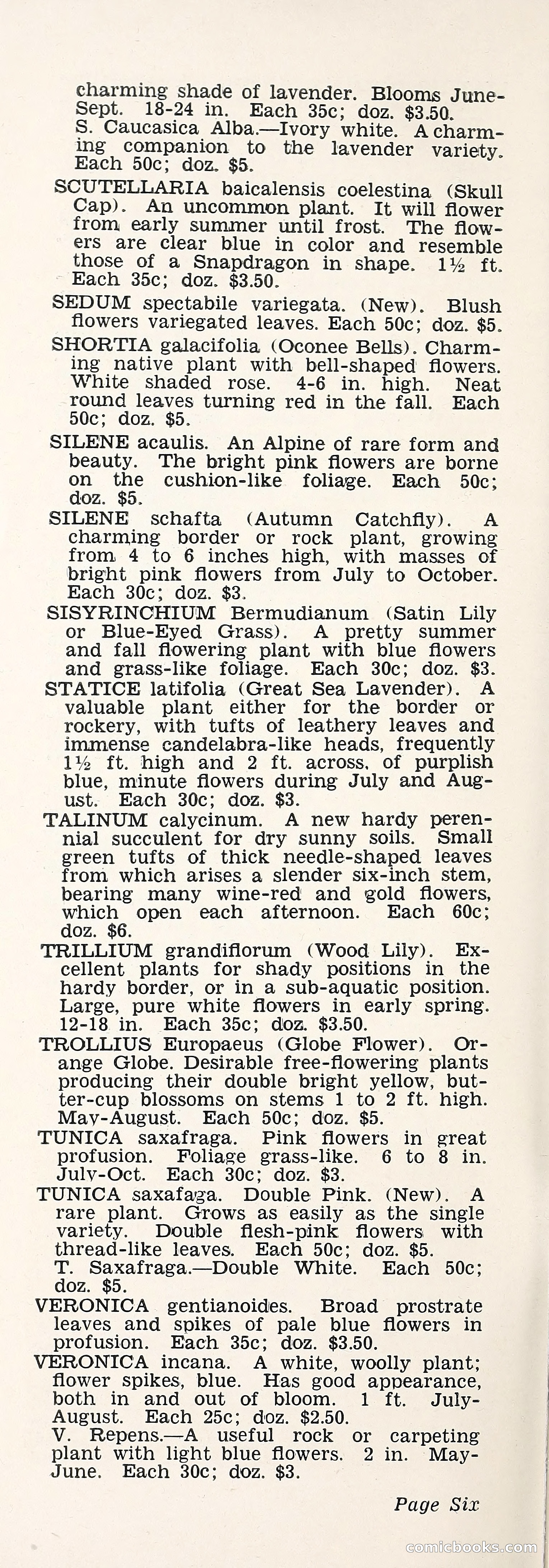 Crockett's Blue Book: Alpines, Perennials, Seeds, Bulbs — page 11 of 37