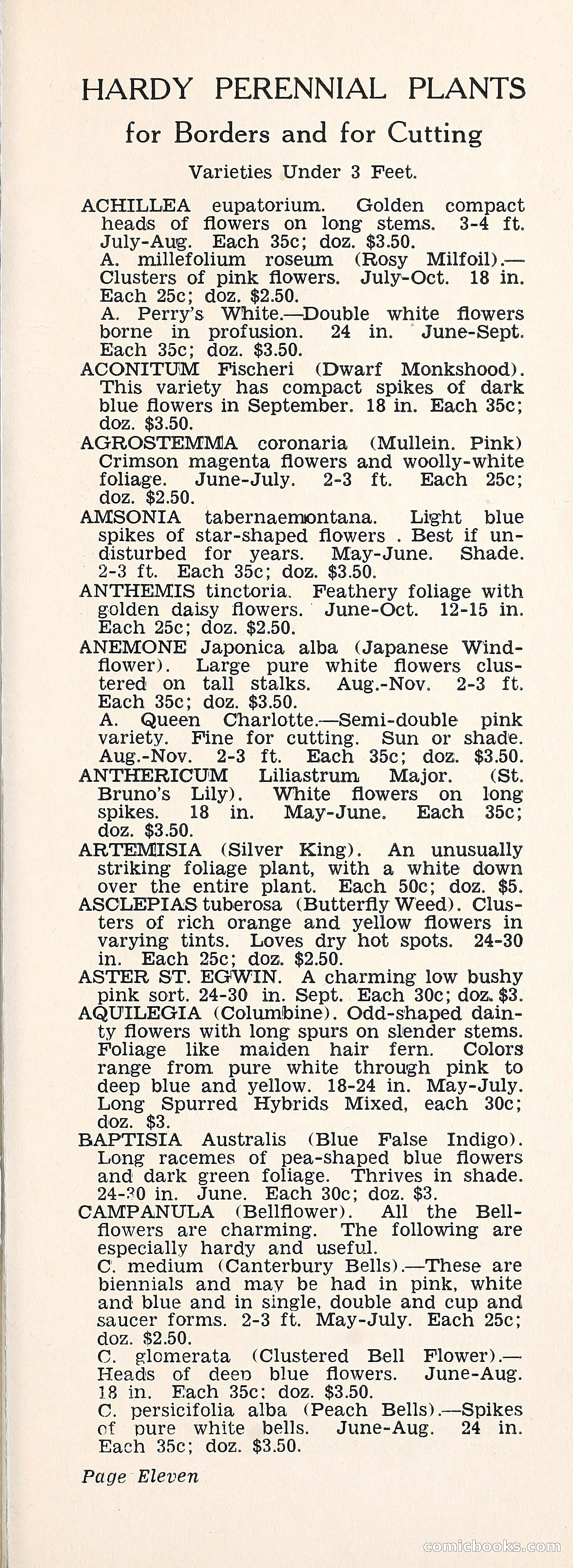 Crockett's Blue Book: Alpines, Perennials, Seeds, Bulbs — page 16 of 37