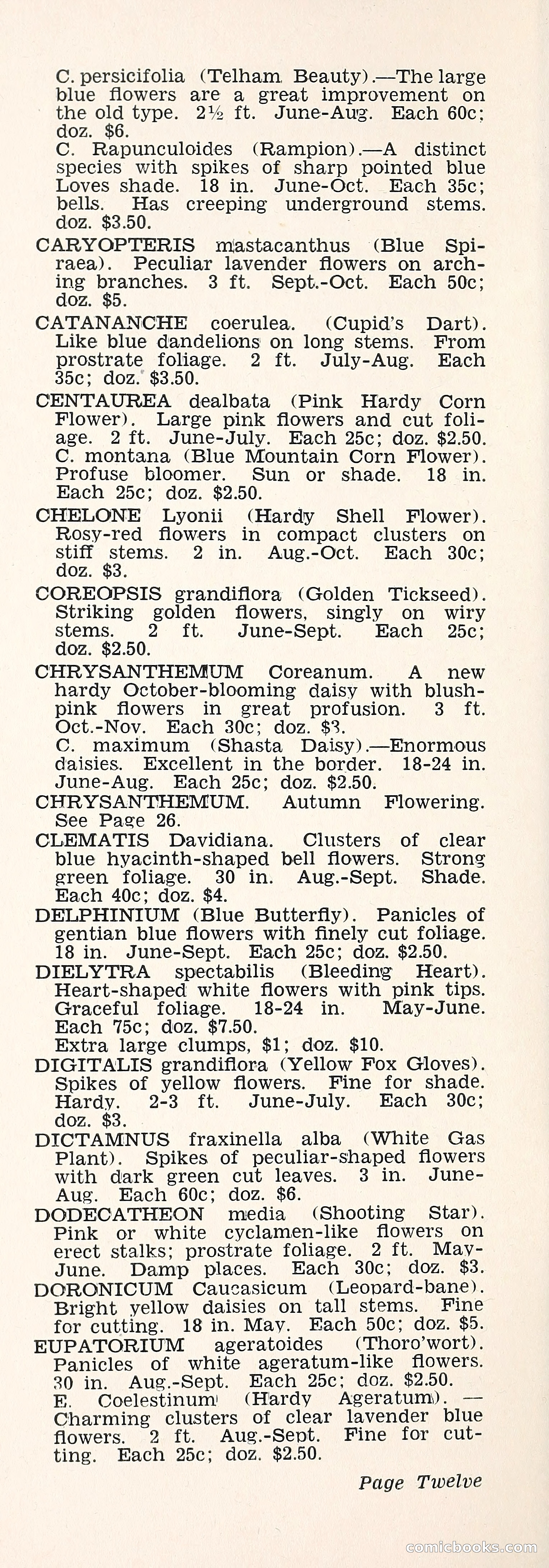 Crockett's Blue Book: Alpines, Perennials, Seeds, Bulbs — page 17 of 37