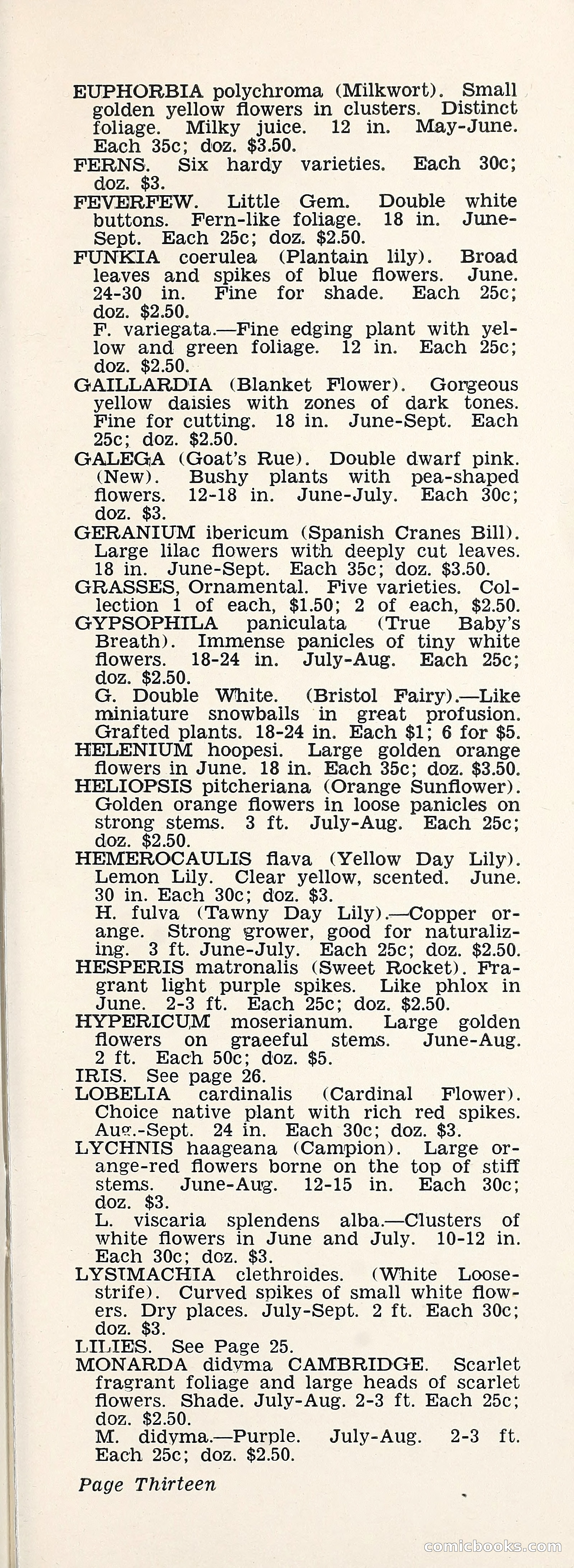 Crockett's Blue Book: Alpines, Perennials, Seeds, Bulbs — page 18 of 37