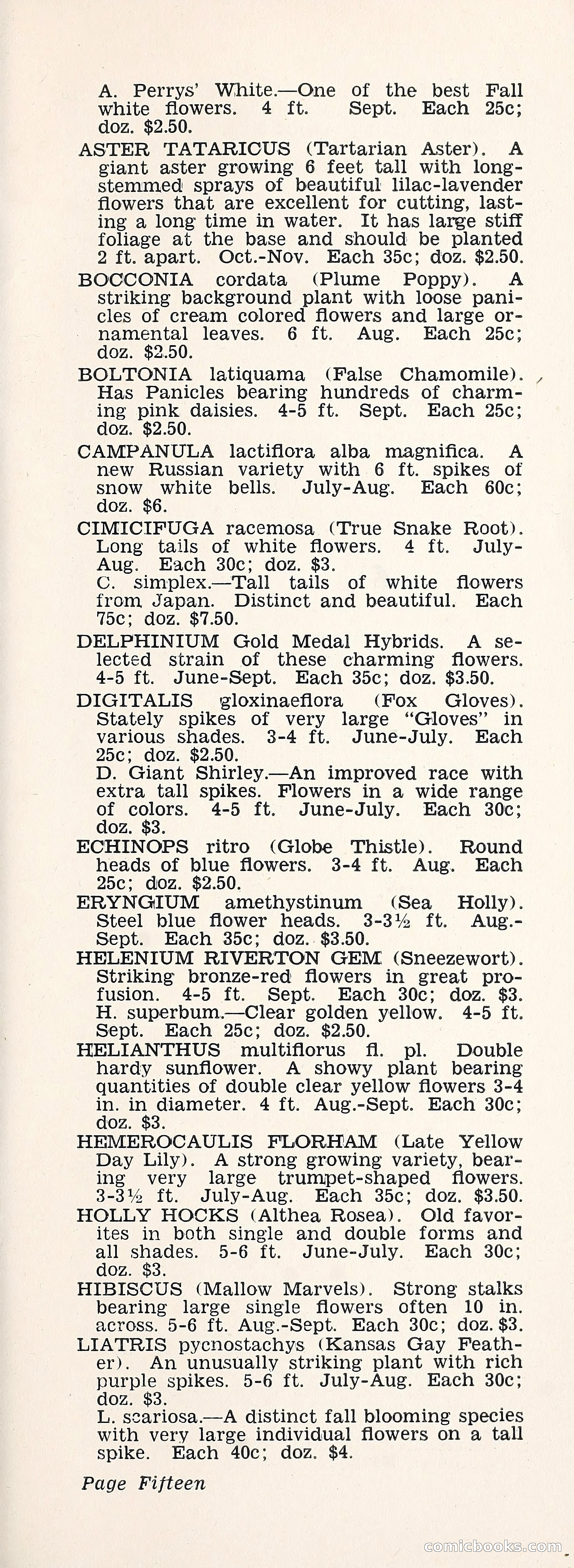 Crockett's Blue Book: Alpines, Perennials, Seeds, Bulbs — page 20 of 37