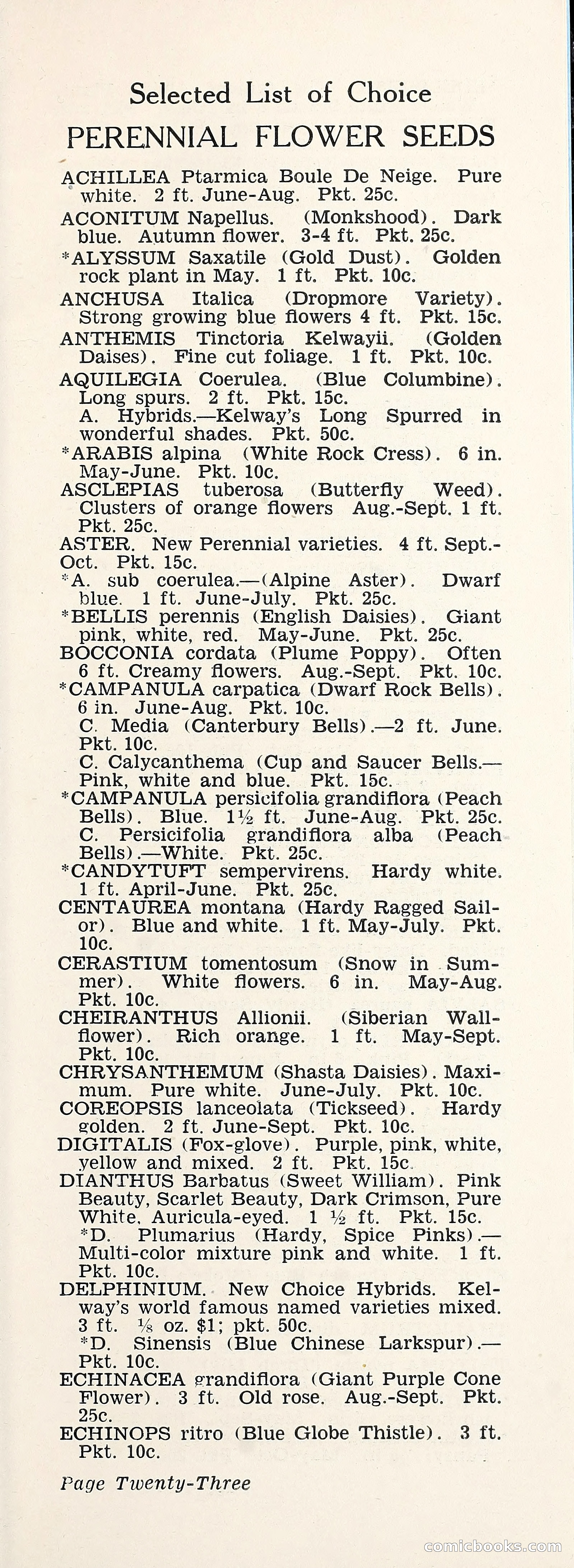 Crockett's Blue Book: Alpines, Perennials, Seeds, Bulbs — page 28 of 37