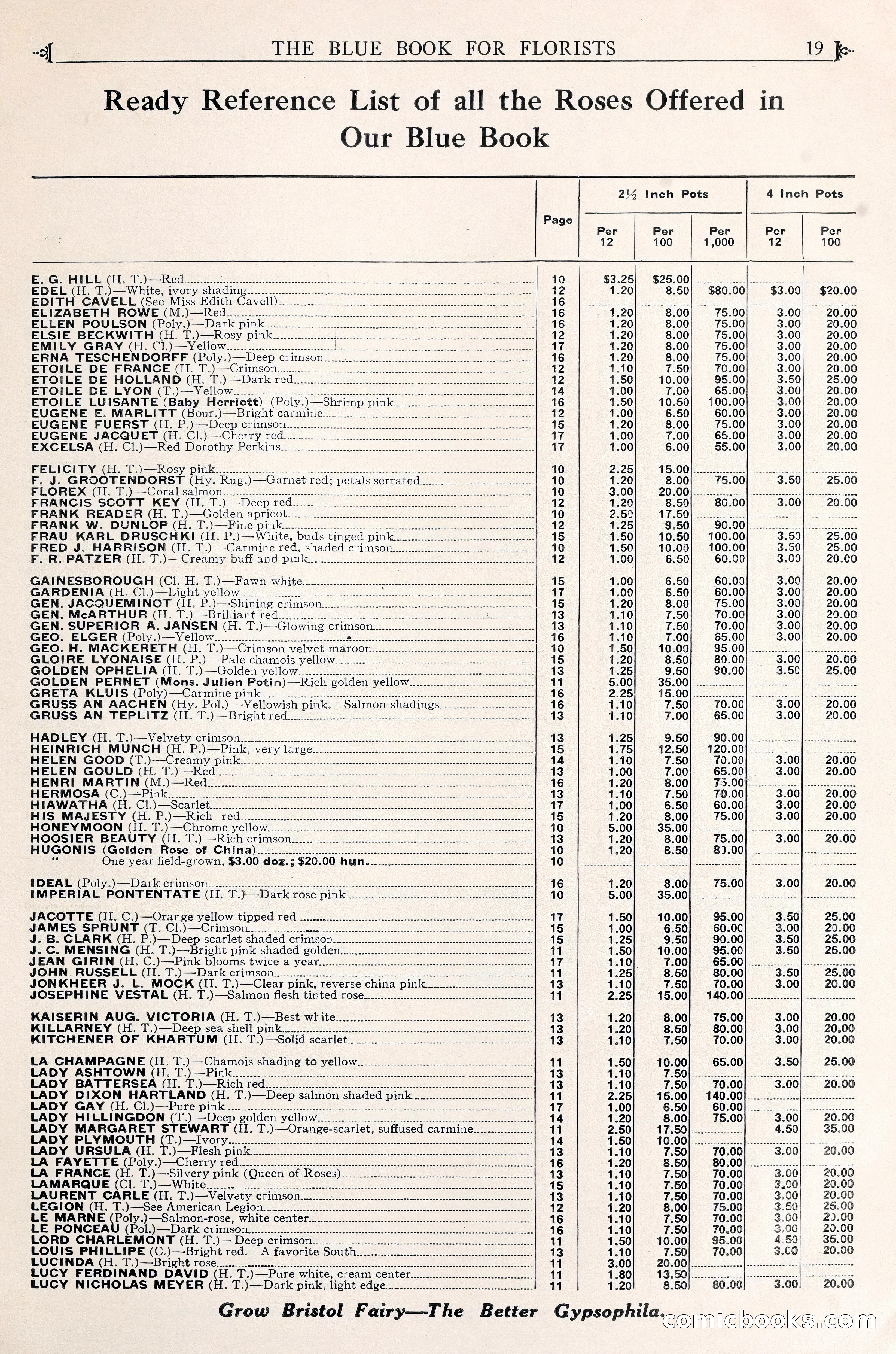 Good & Reese Co.'s Blue Book for Florists — page 23 of 58