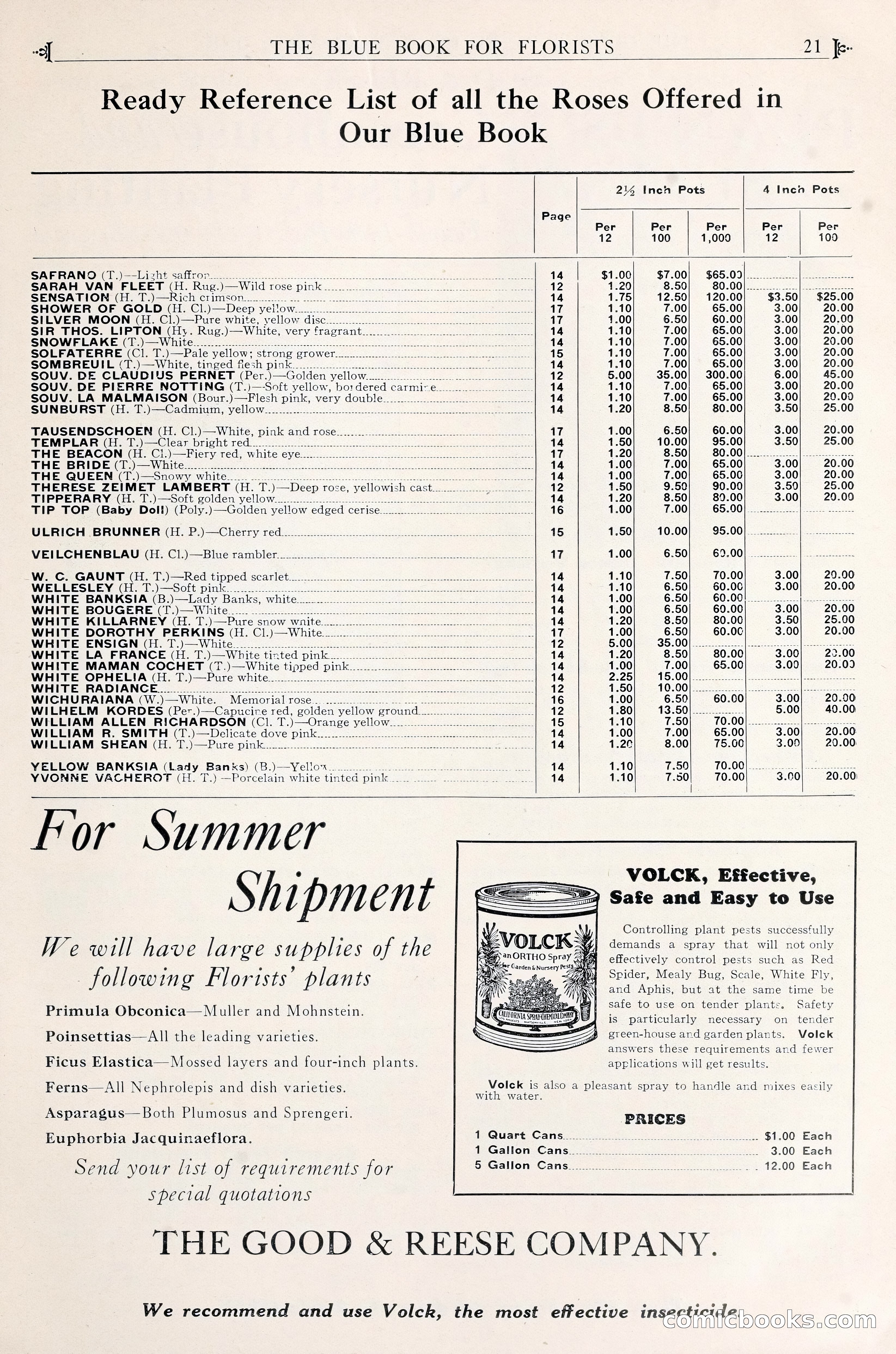 Good & Reese Co.'s Blue Book for Florists — page 25 of 58