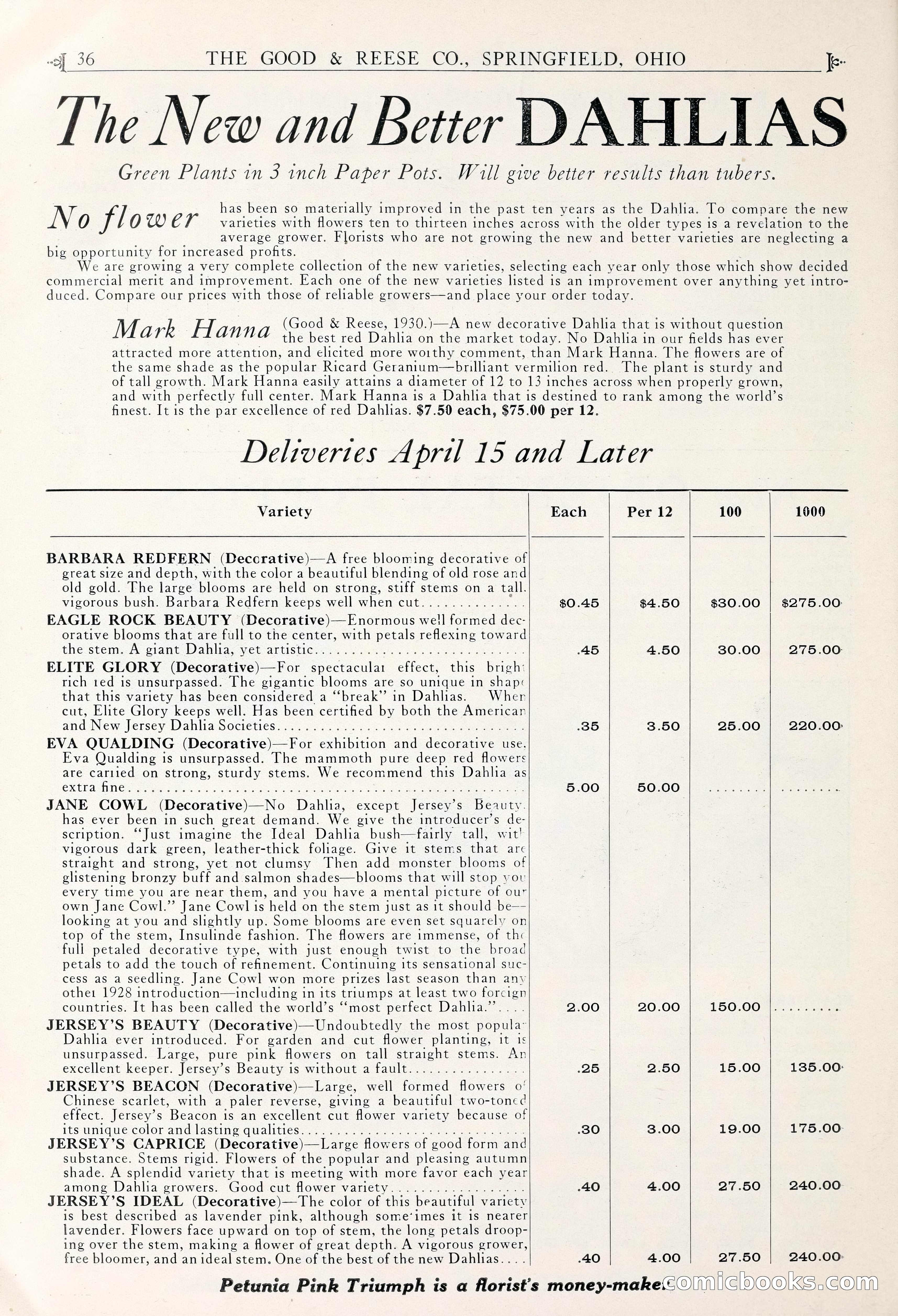 Good & Reese Co.'s Blue Book for Florists — page 40 of 58