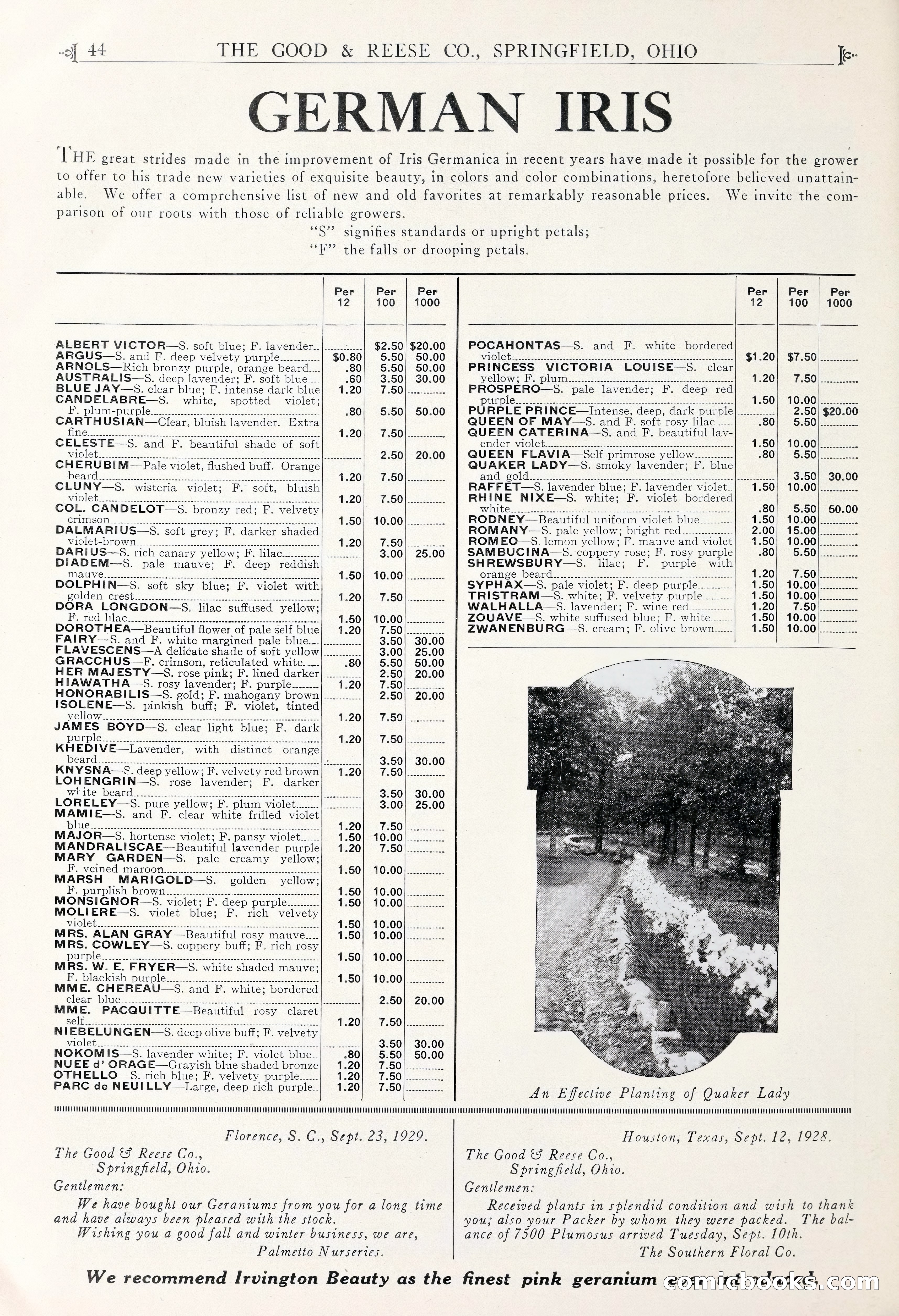 Good & Reese Co.'s Blue Book for Florists — page 48 of 58