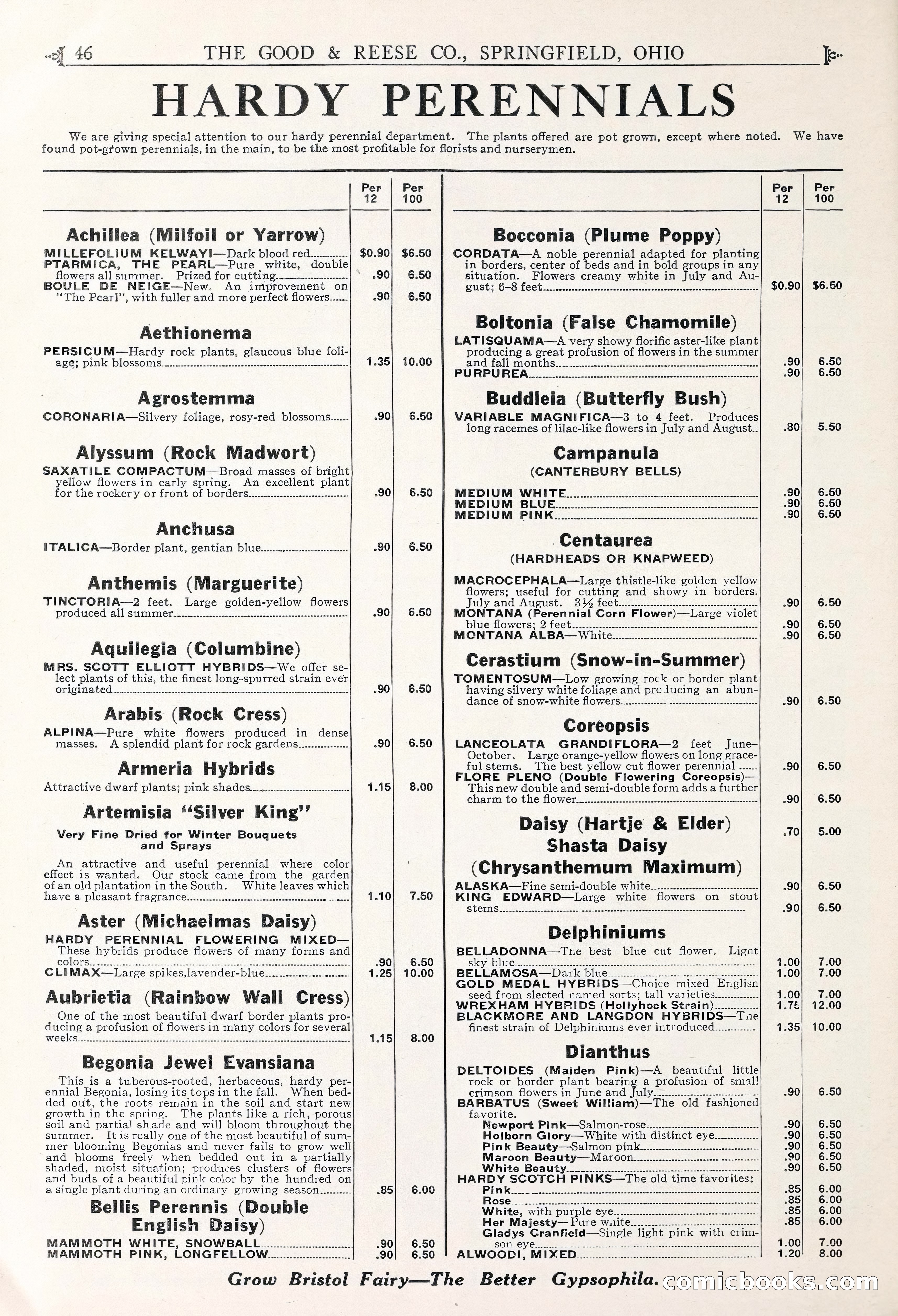 Good & Reese Co.'s Blue Book for Florists — page 50 of 58