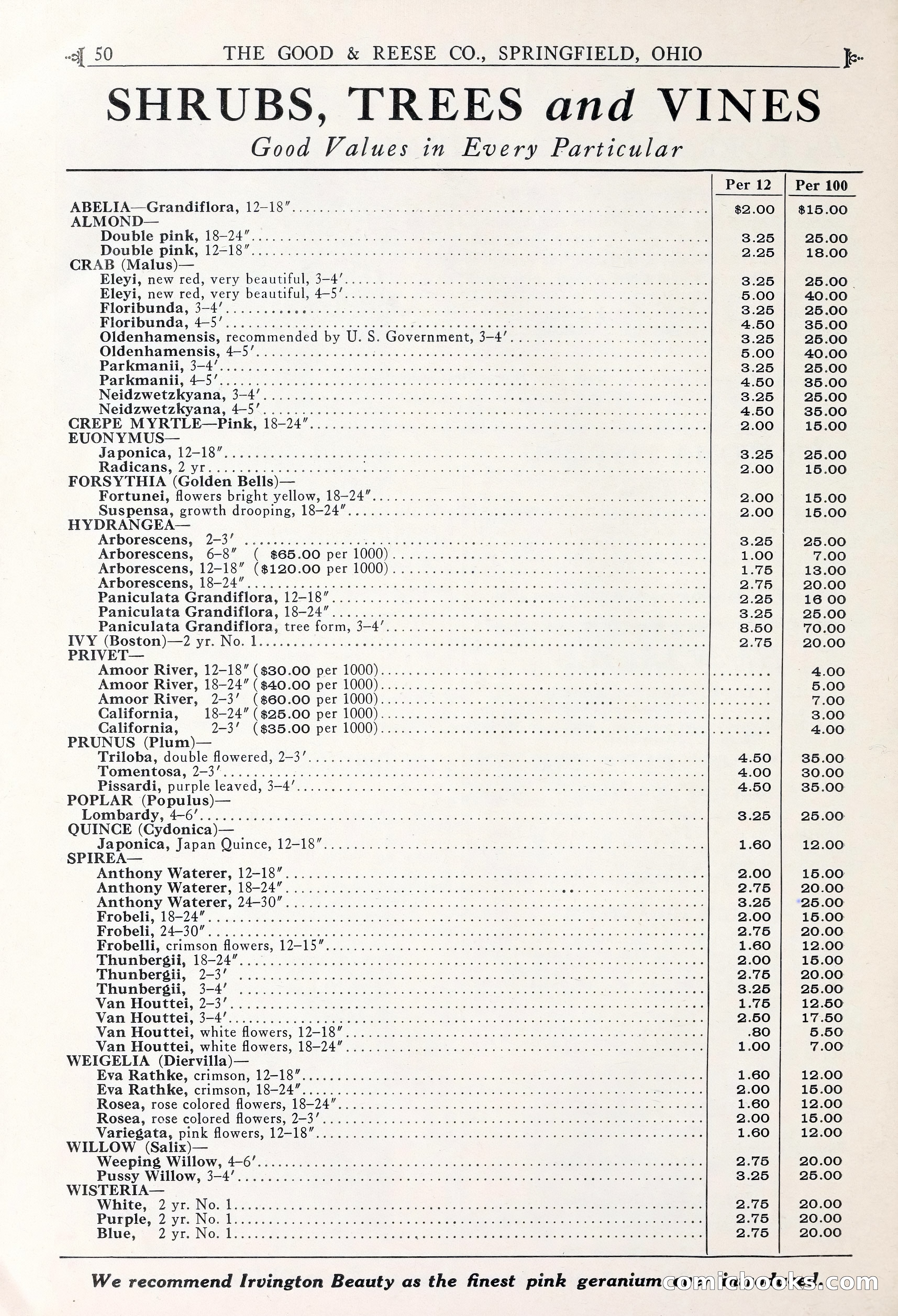 Good & Reese Co.'s Blue Book for Florists — page 54 of 58