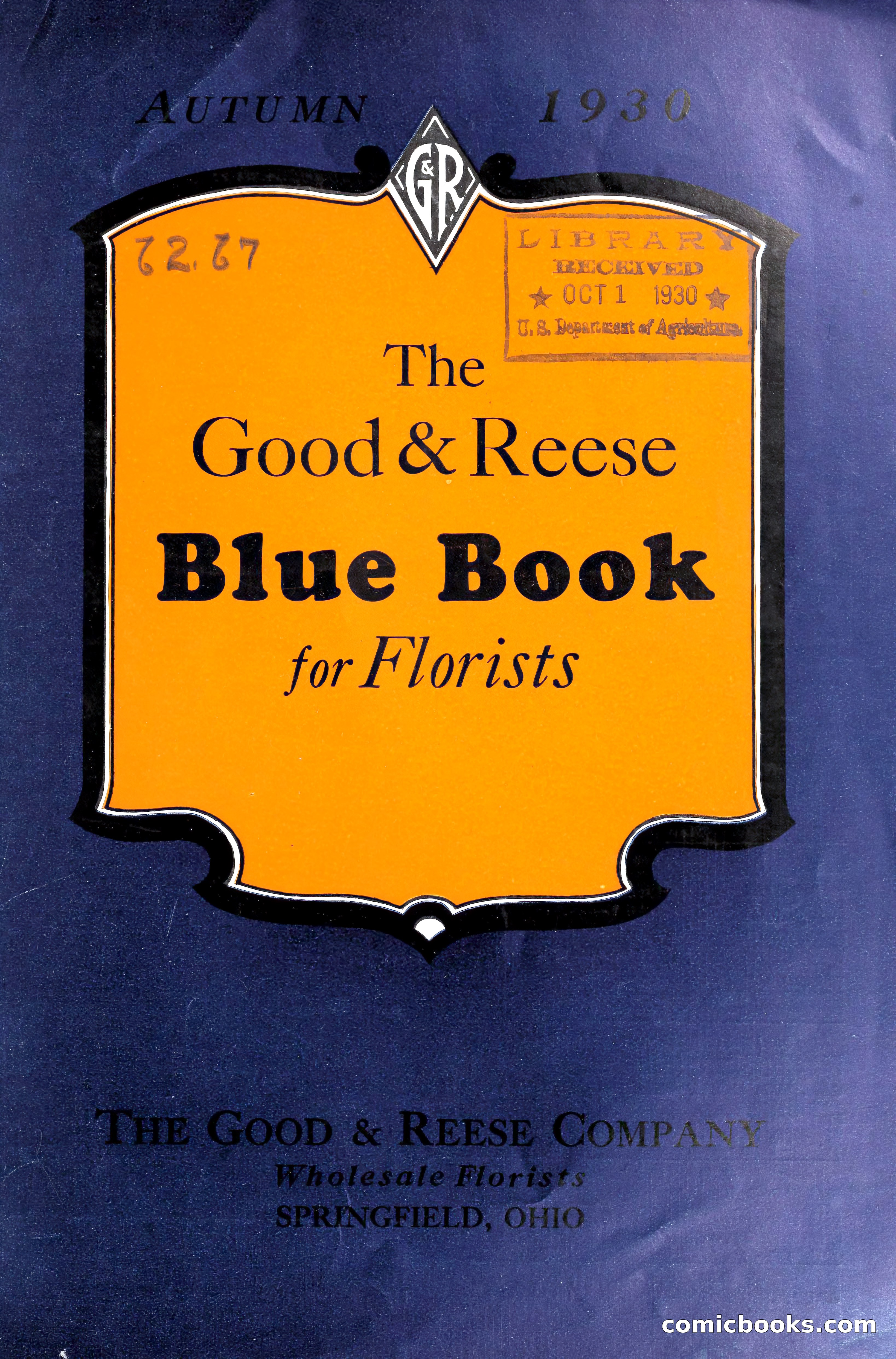 Good & Reese Co.'s Blue Book for Florists: Autumn 1930 — page 3 of 56