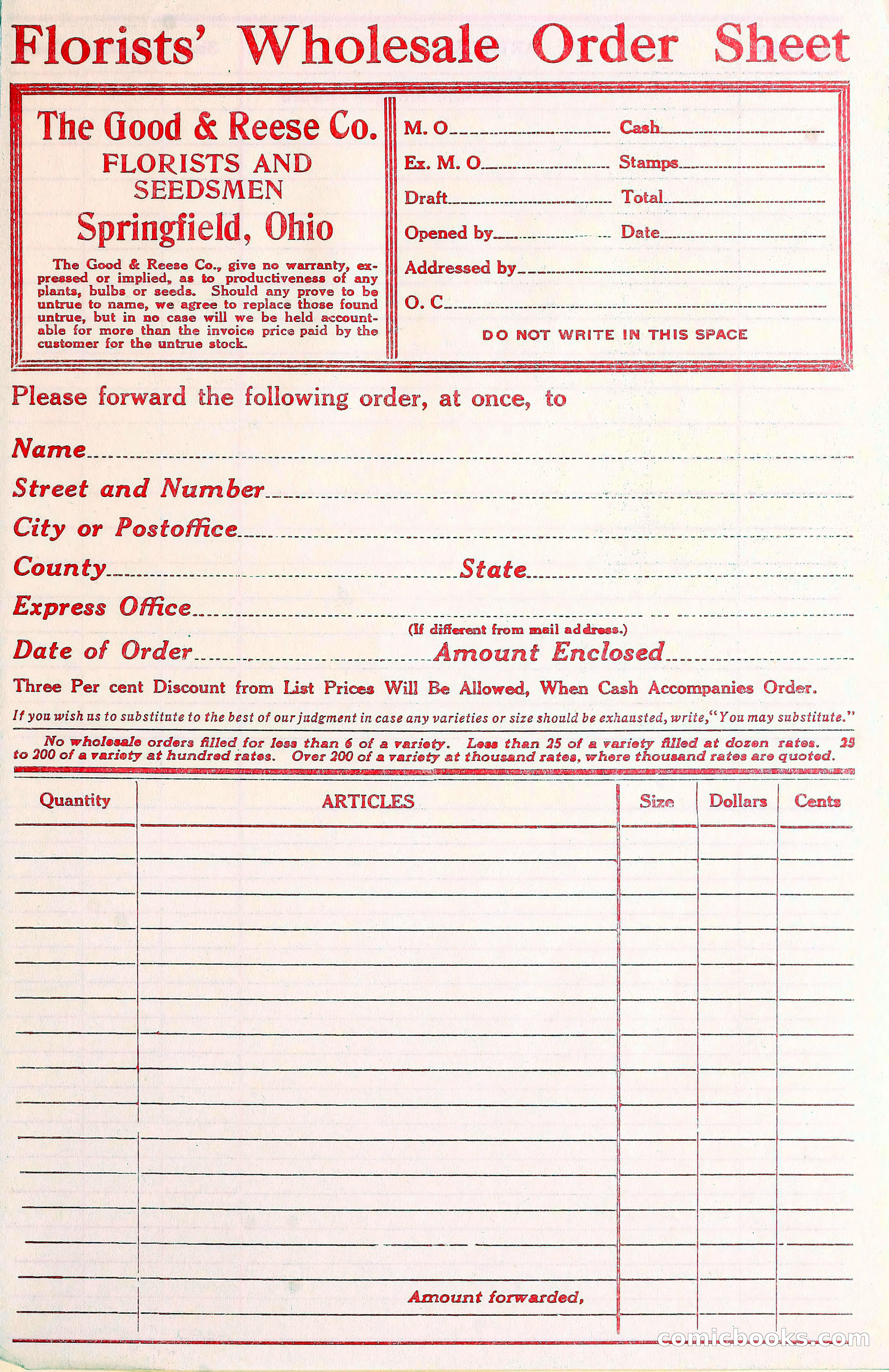 Good & Reese Co.'s Blue Book for Florists: Autumn 1930 — page 5 of 56