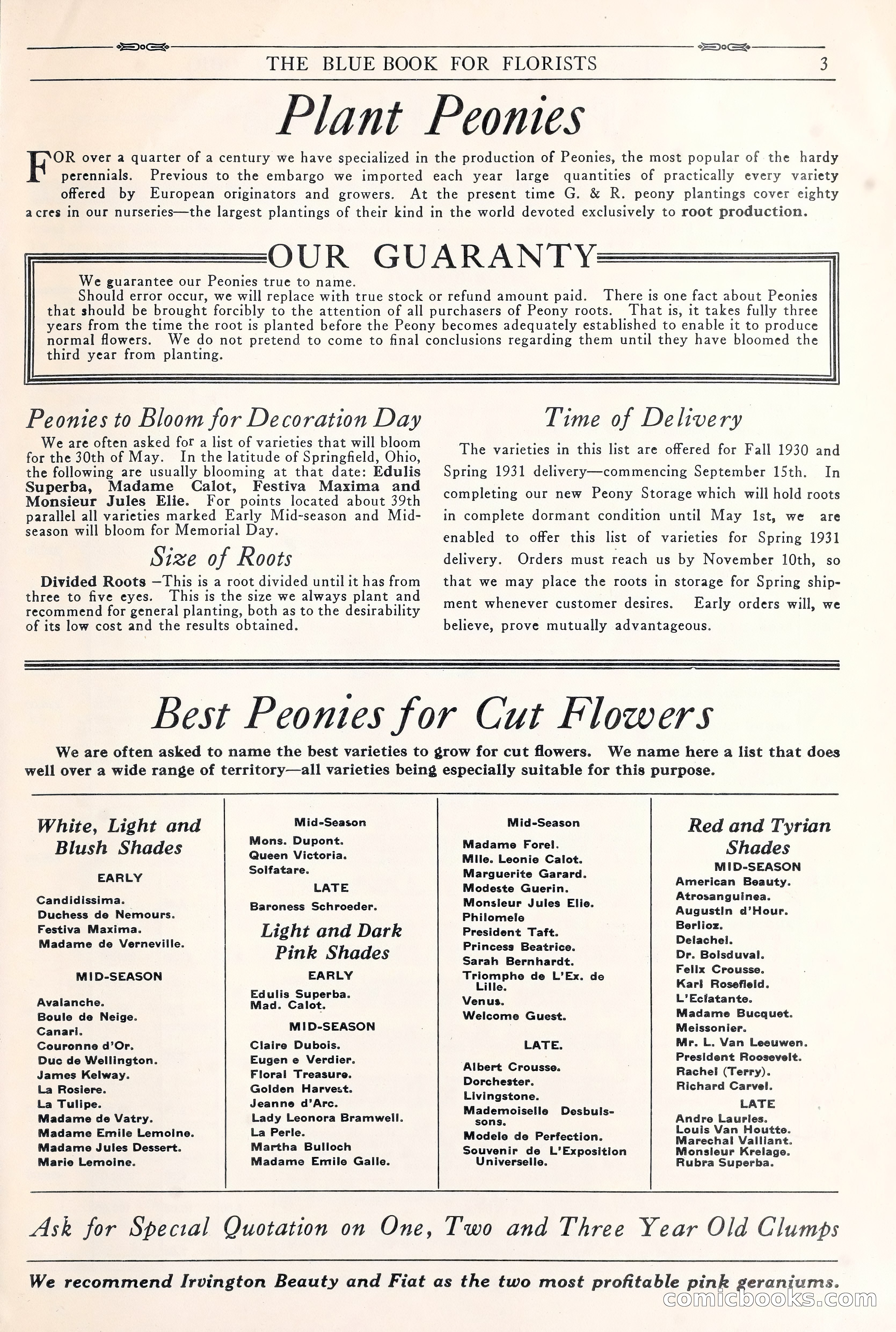 Good & Reese Co.'s Blue Book for Florists: Autumn 1930 — page 9 of 56