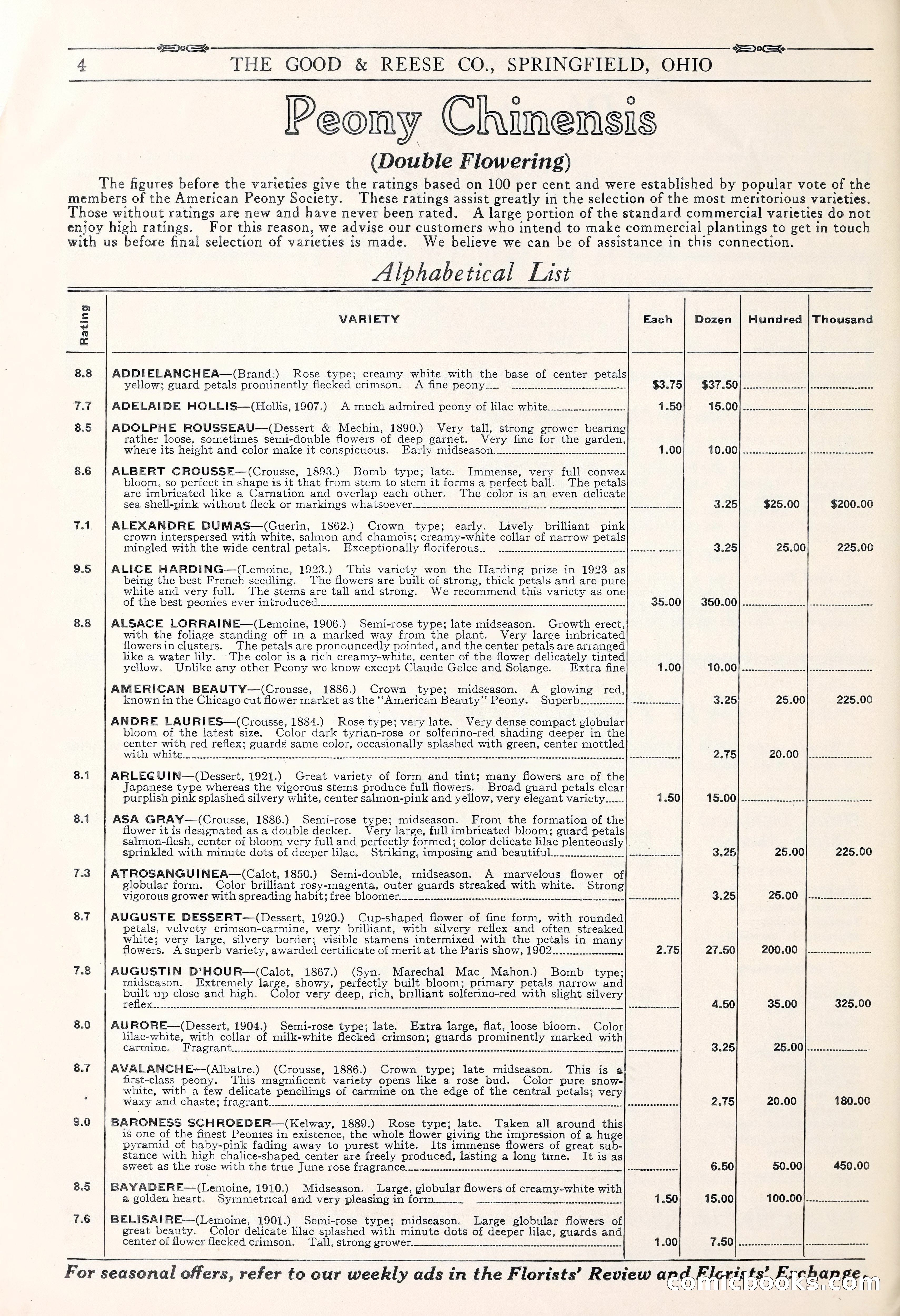 Good & Reese Co.'s Blue Book for Florists: Autumn 1930 — page 10 of 56