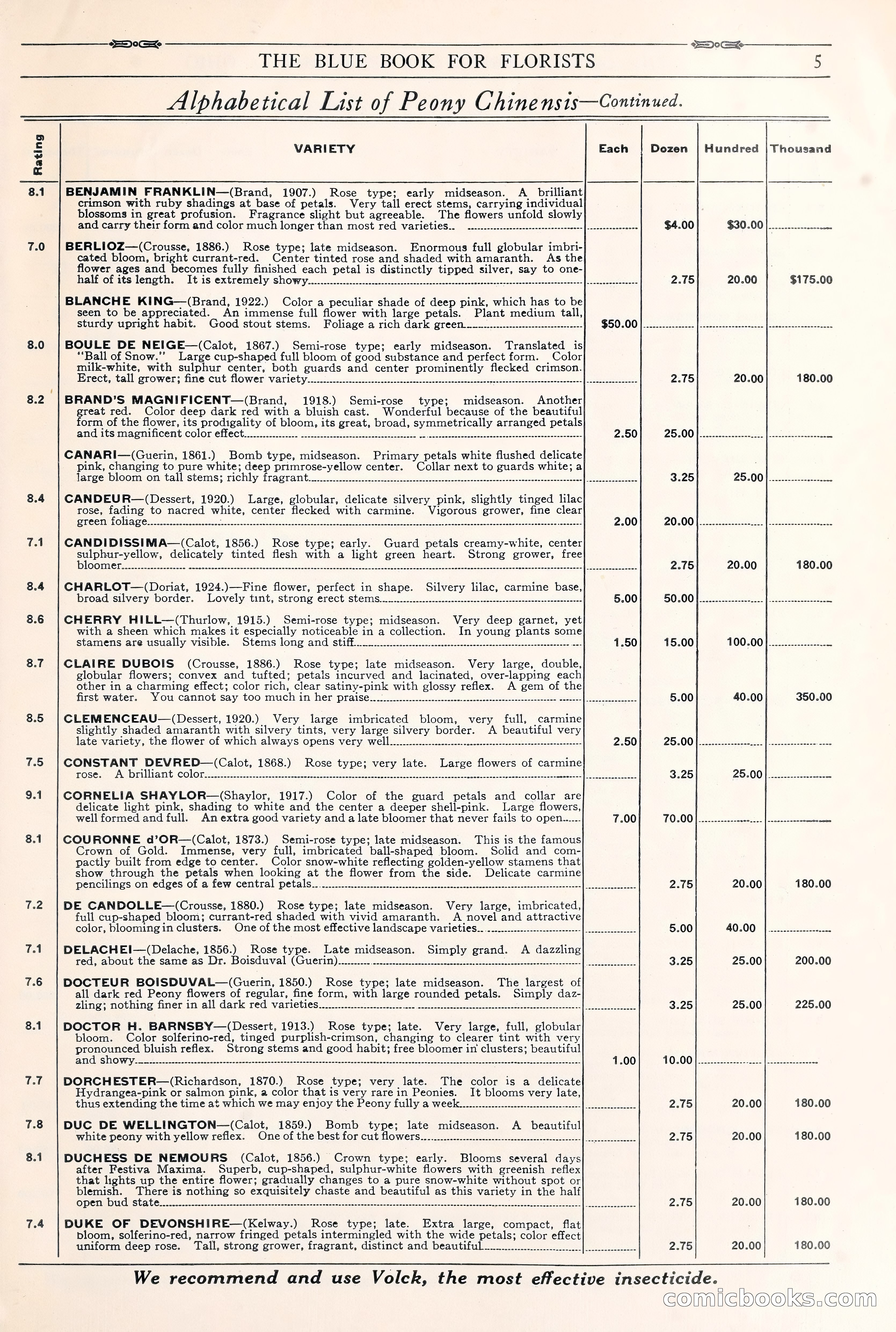 Good & Reese Co.'s Blue Book for Florists: Autumn 1930 — page 11 of 56