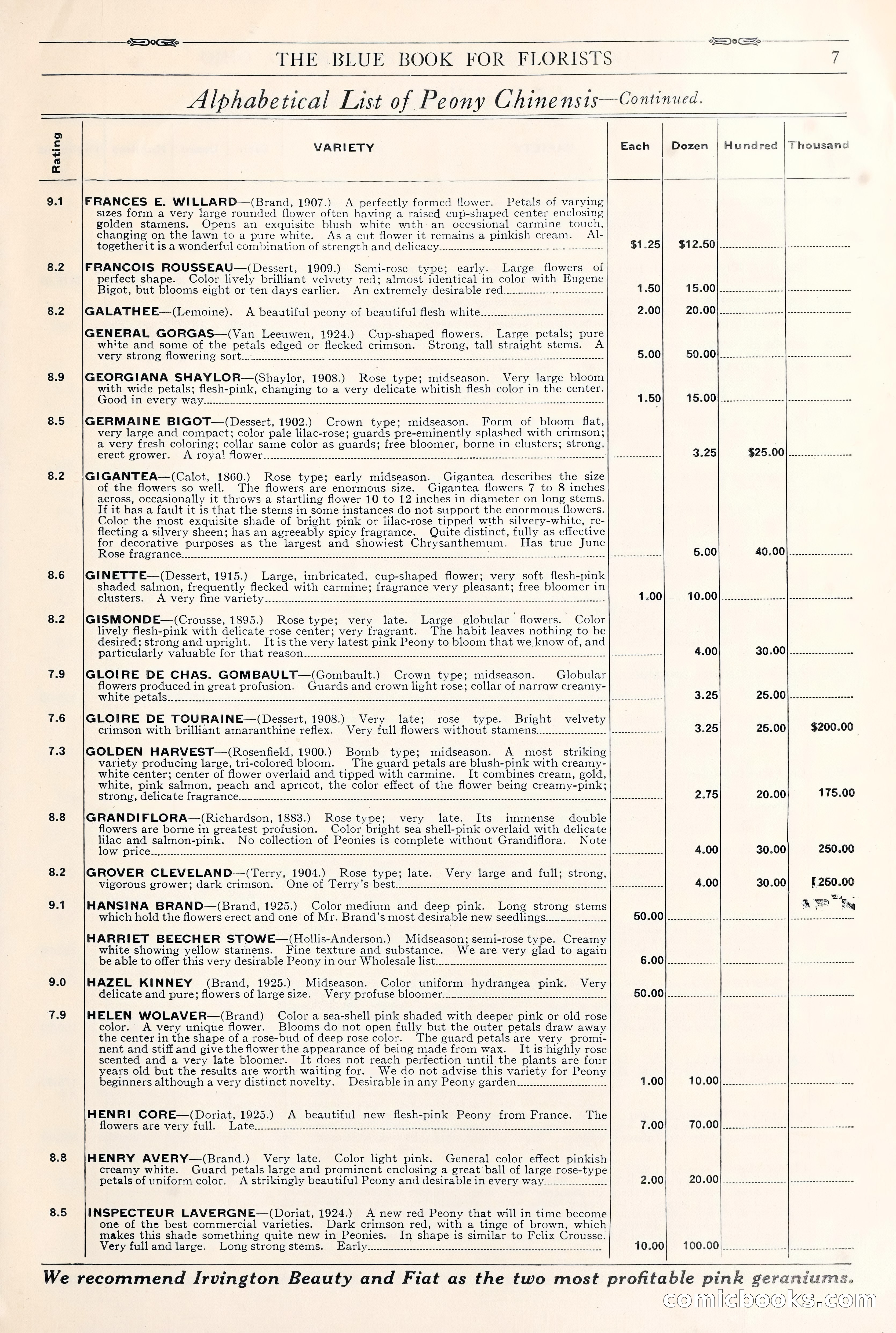 Good & Reese Co.'s Blue Book for Florists: Autumn 1930 — page 13 of 56