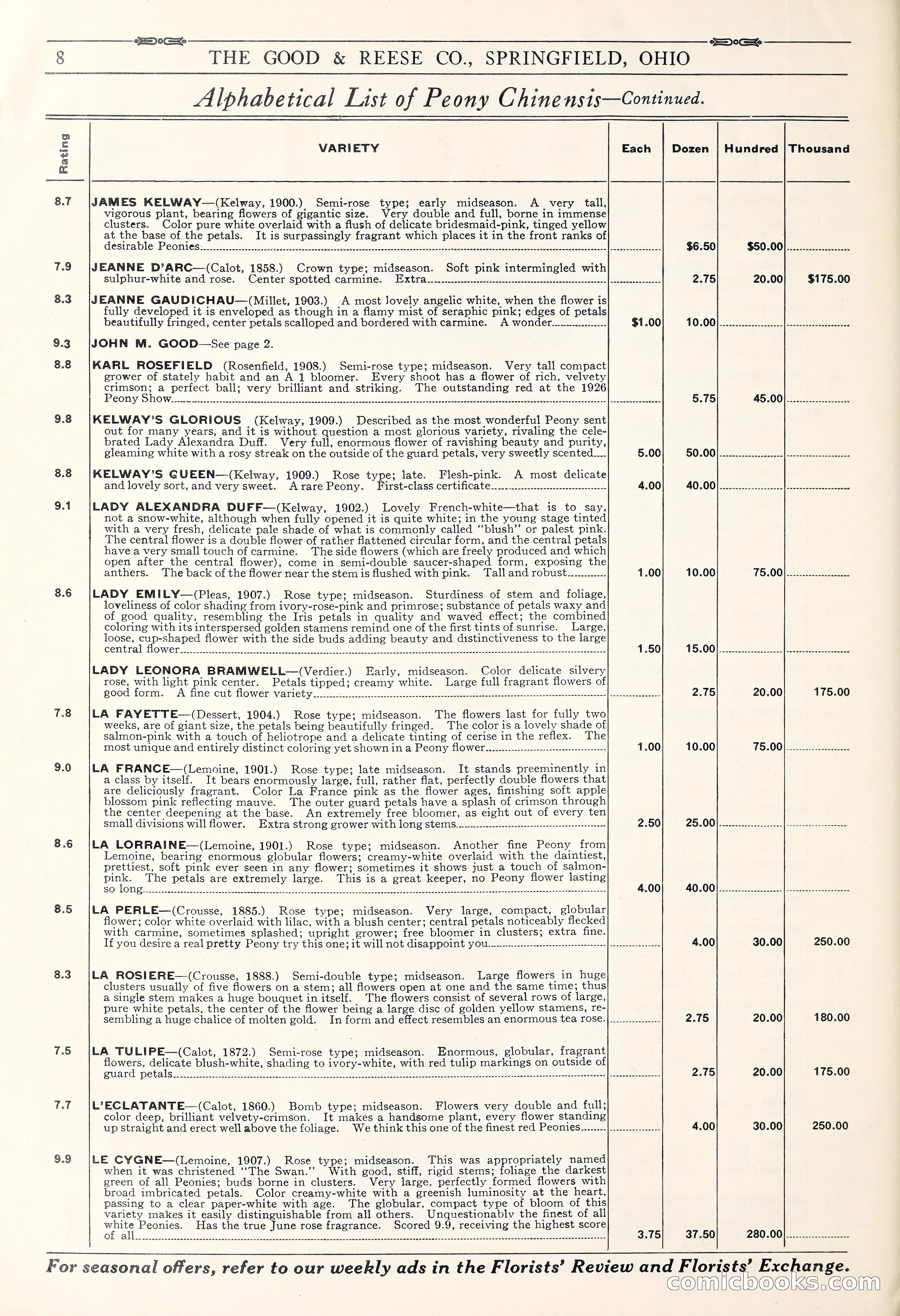 Good & Reese Co.'s Blue Book for Florists: Autumn 1930 — page 14 of 56
