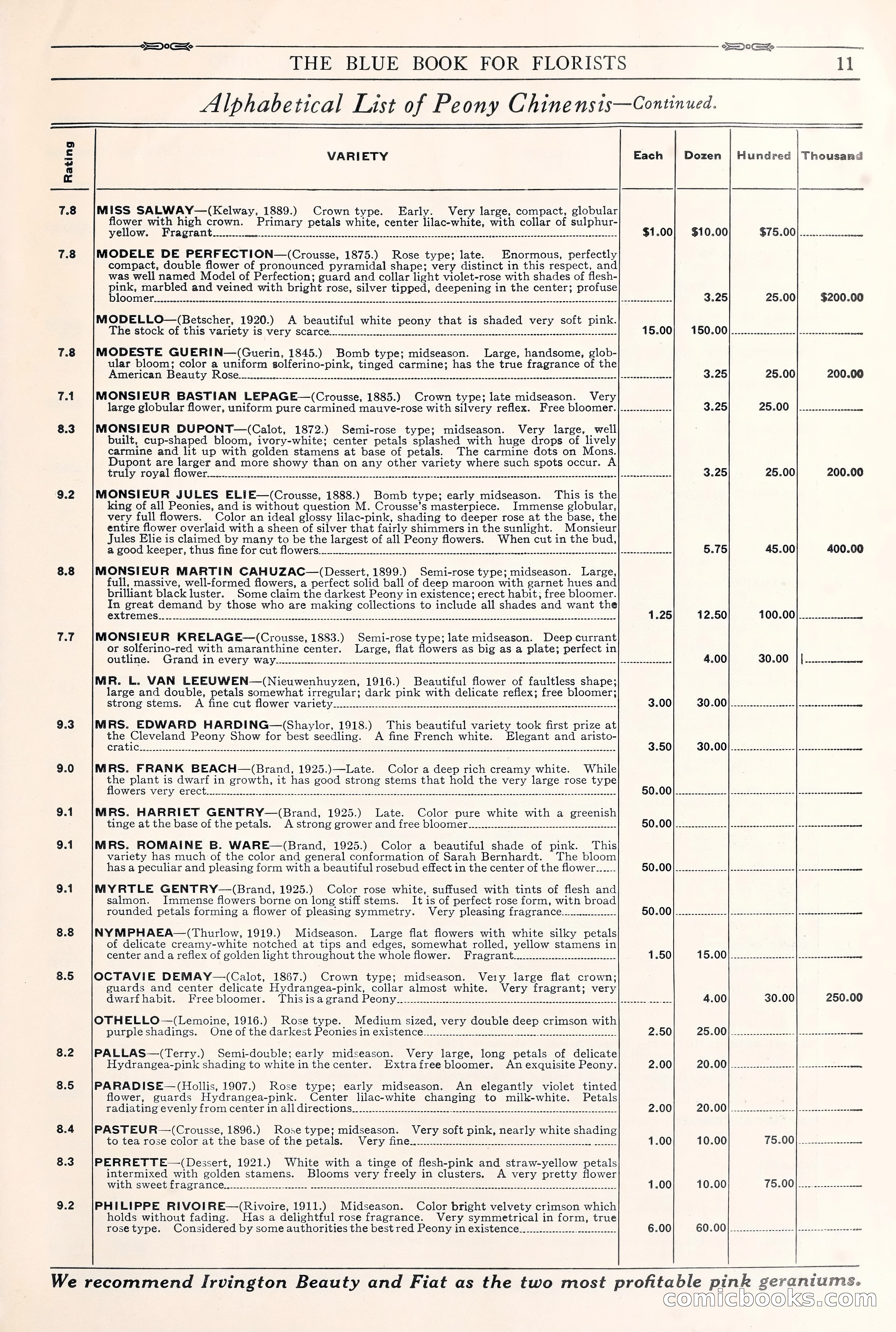 Good & Reese Co.'s Blue Book for Florists: Autumn 1930 — page 17 of 56