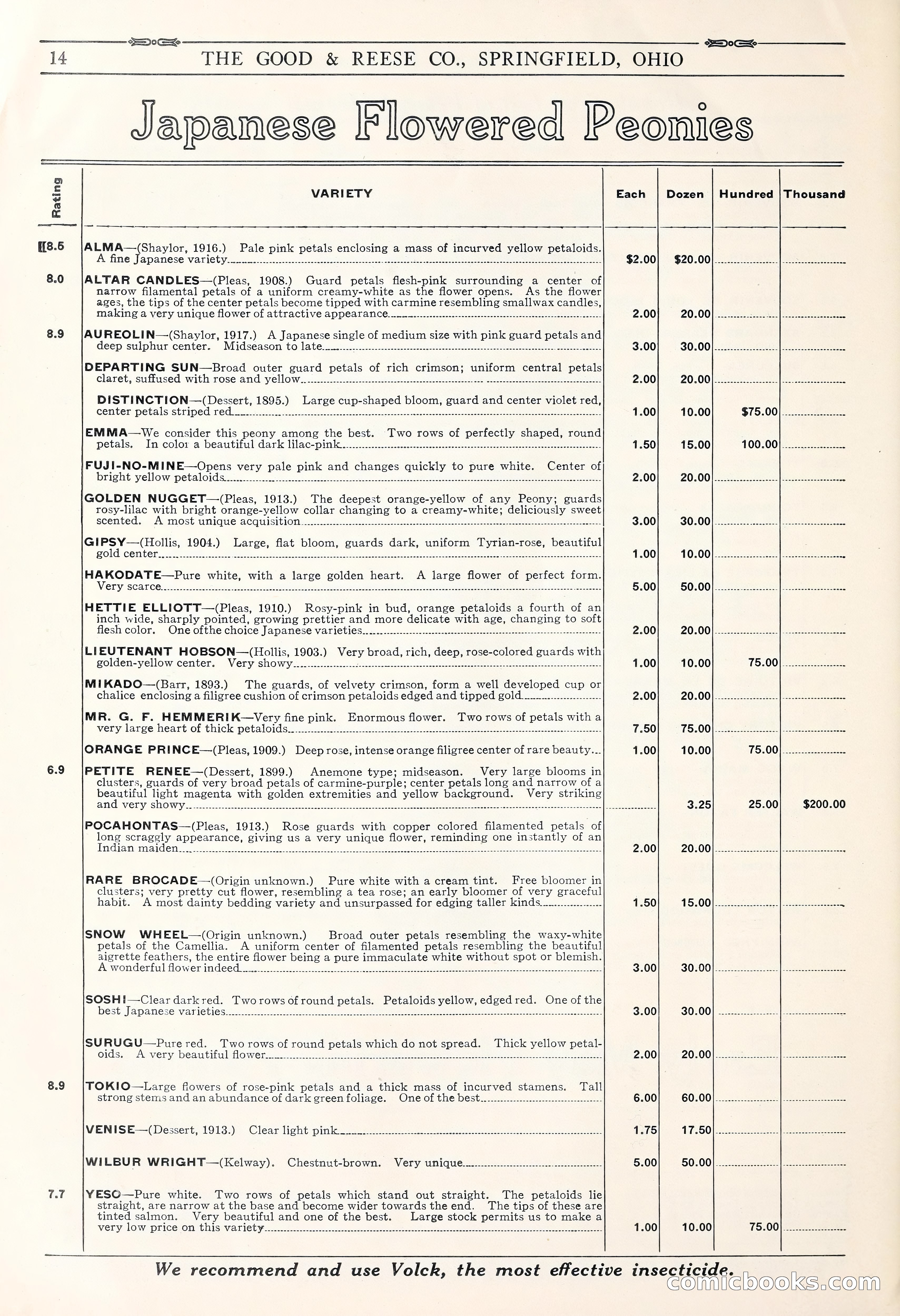 Good & Reese Co.'s Blue Book for Florists: Autumn 1930 — page 20 of 56