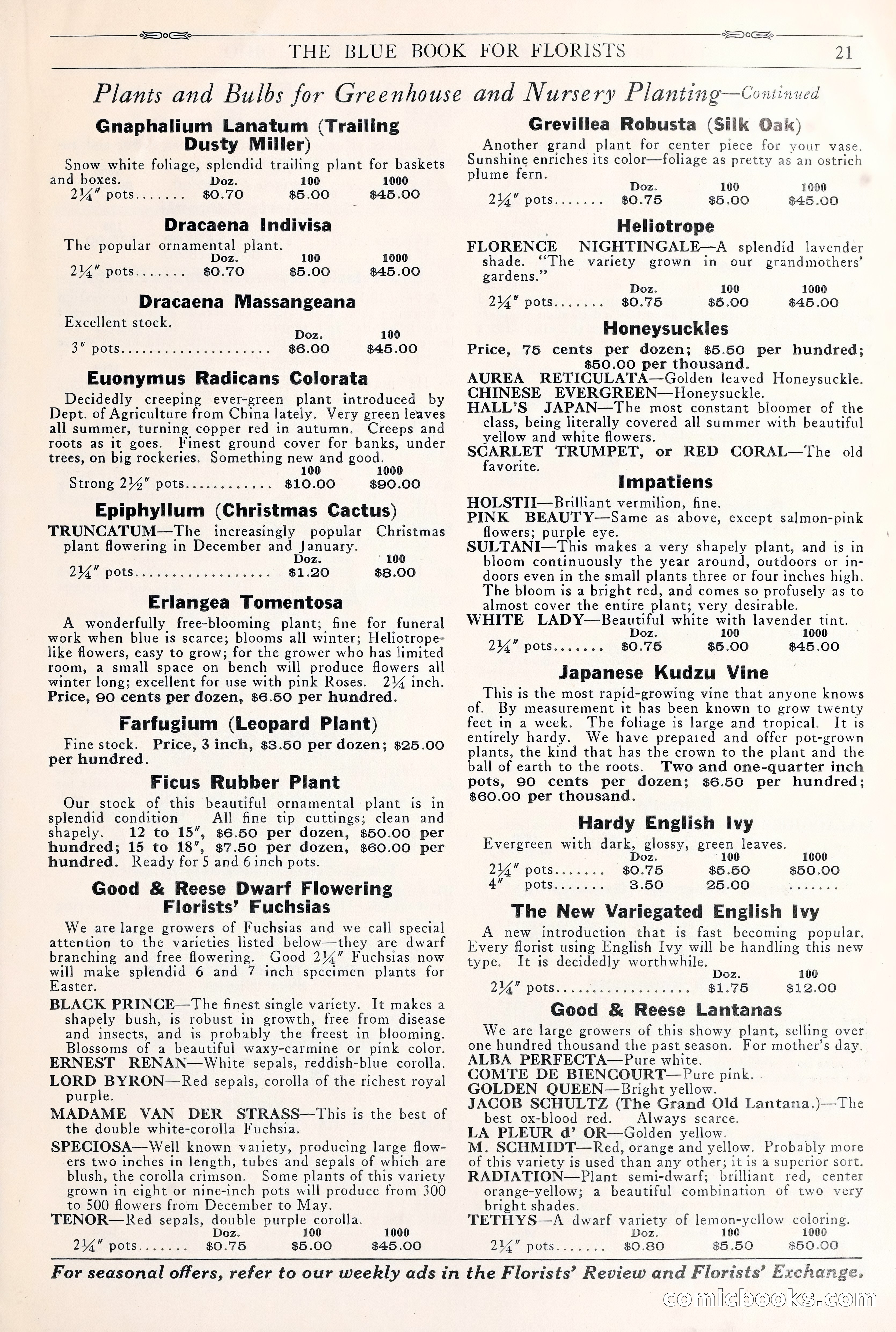 Good & Reese Co.'s Blue Book for Florists: Autumn 1930 — page 27 of 56