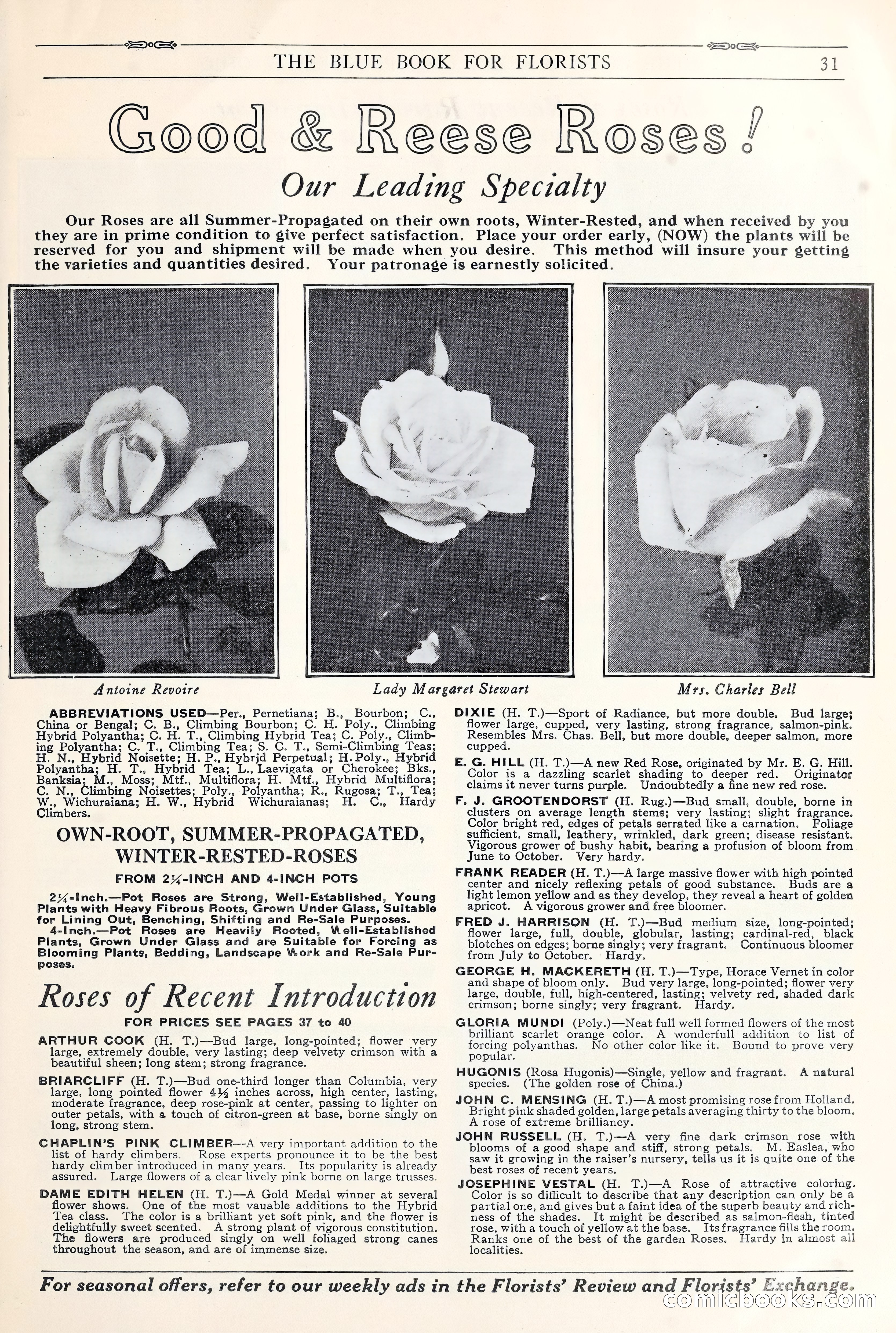 Good & Reese Co.'s Blue Book for Florists: Autumn 1930 — page 37 of 56