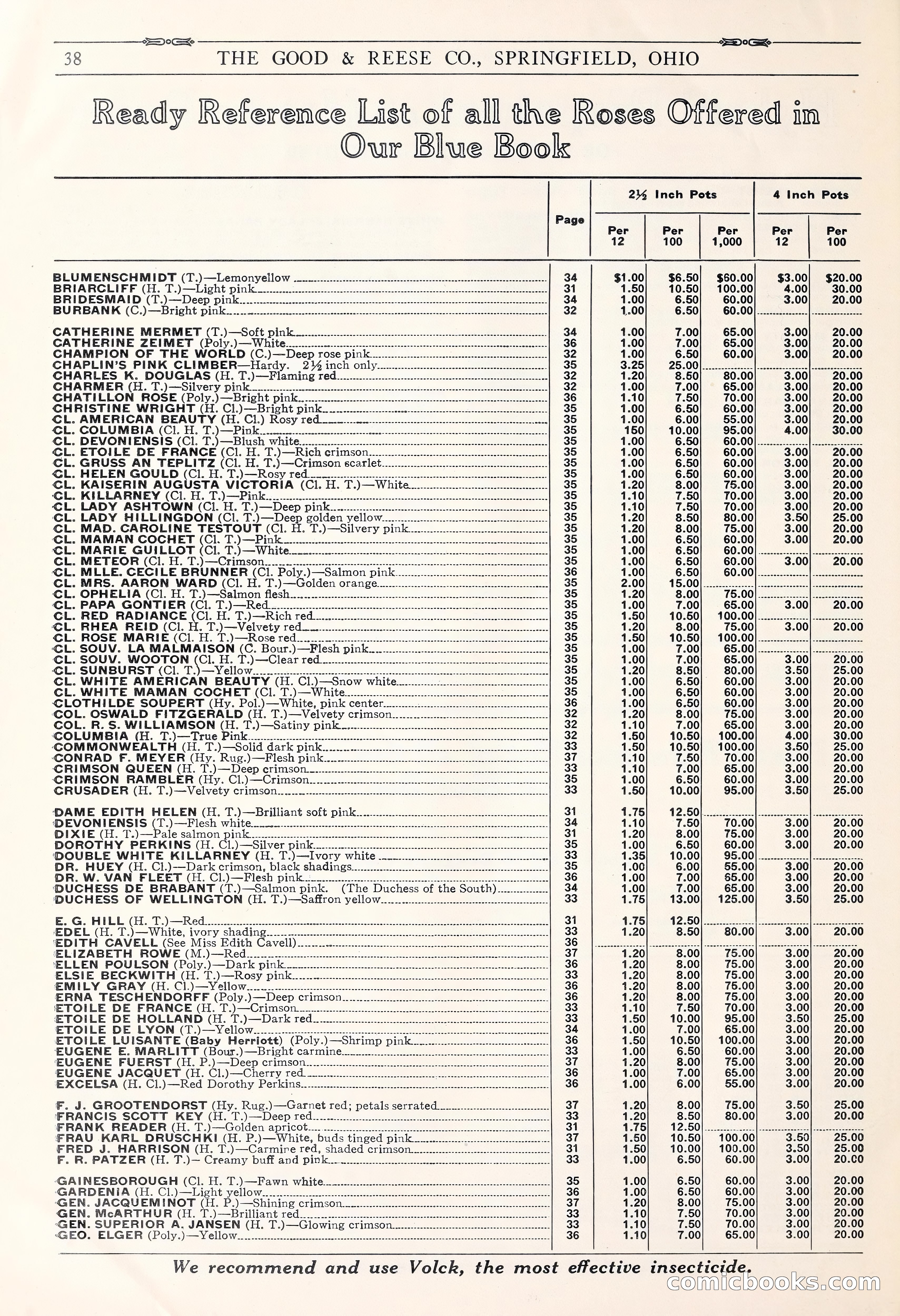 Good & Reese Co.'s Blue Book for Florists: Autumn 1930 — page 44 of 56