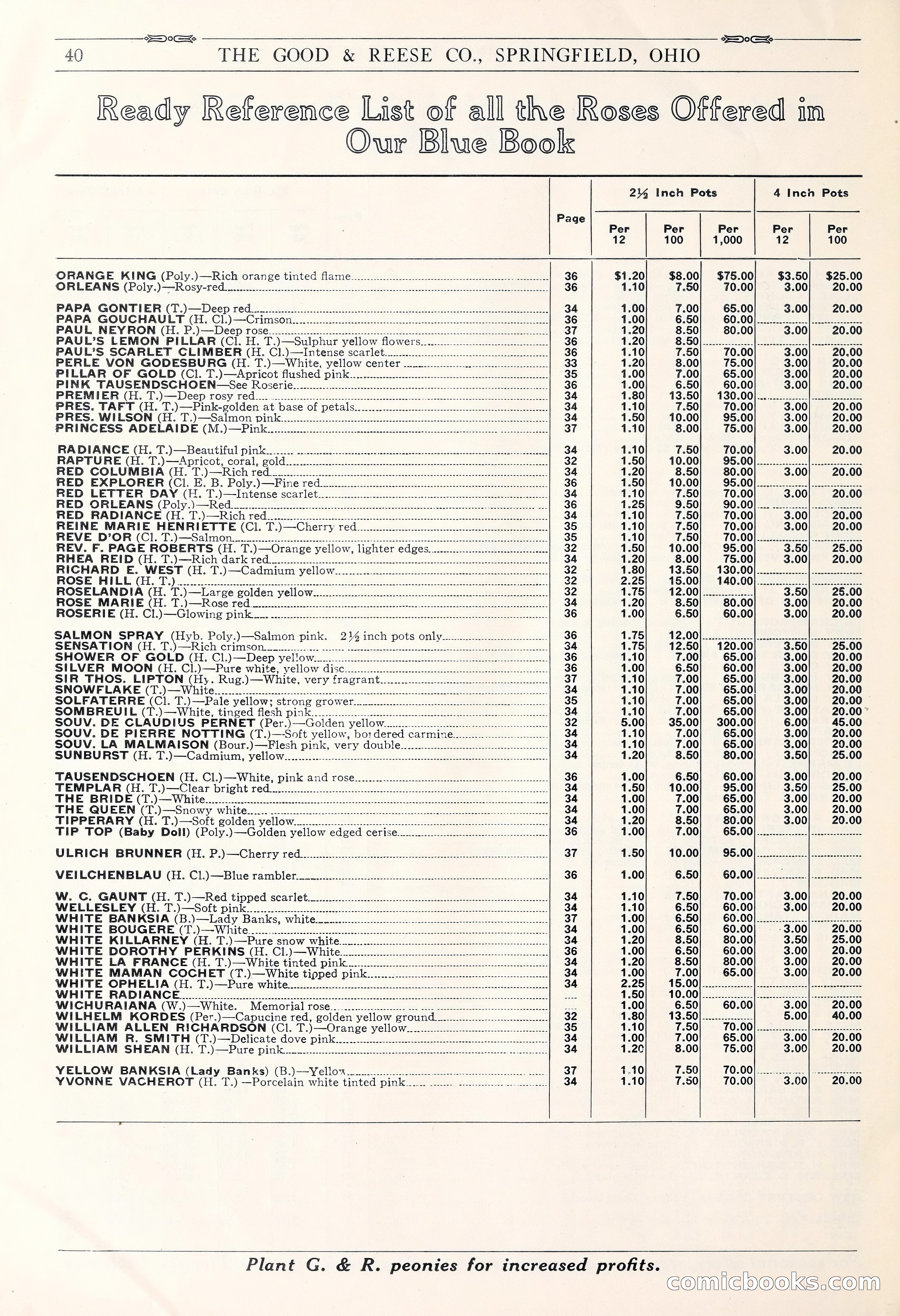 Good & Reese Co.'s Blue Book for Florists: Autumn 1930 — page 46 of 56