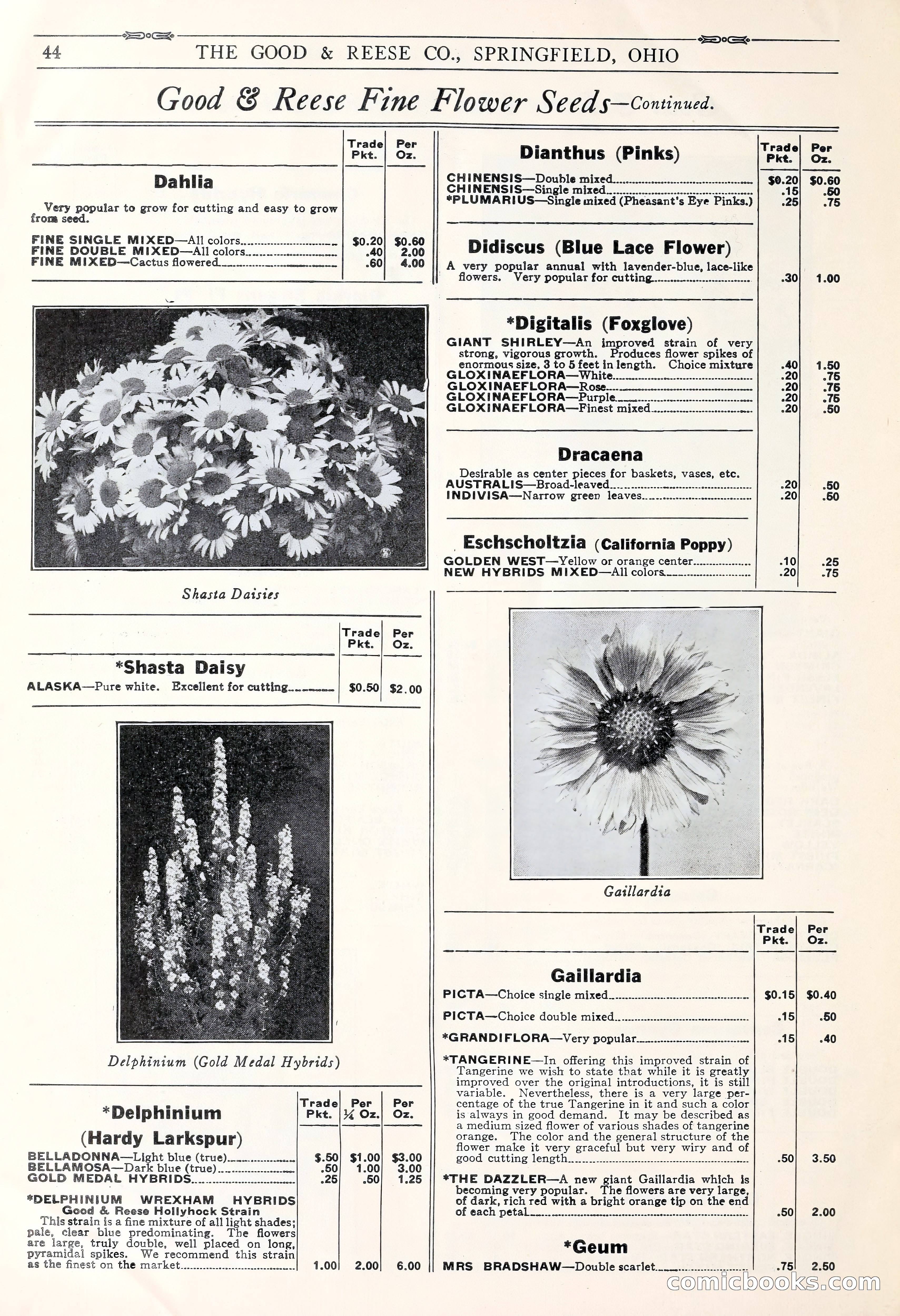 Good & Reese Co.'s Blue Book for Florists: Autumn 1930 — page 50 of 56