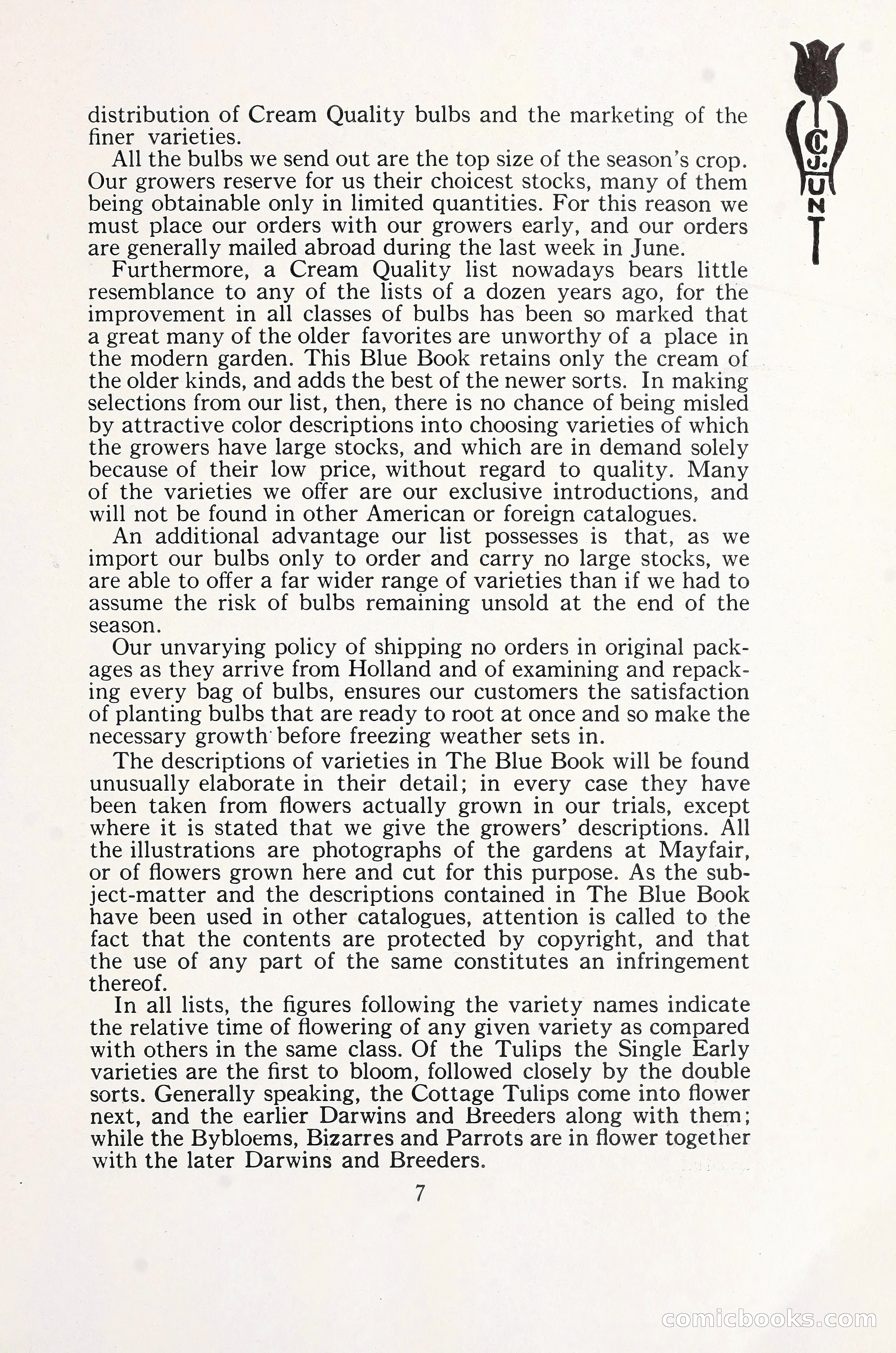 Blue Book of Bulbs, 1930 — page 12 of 137