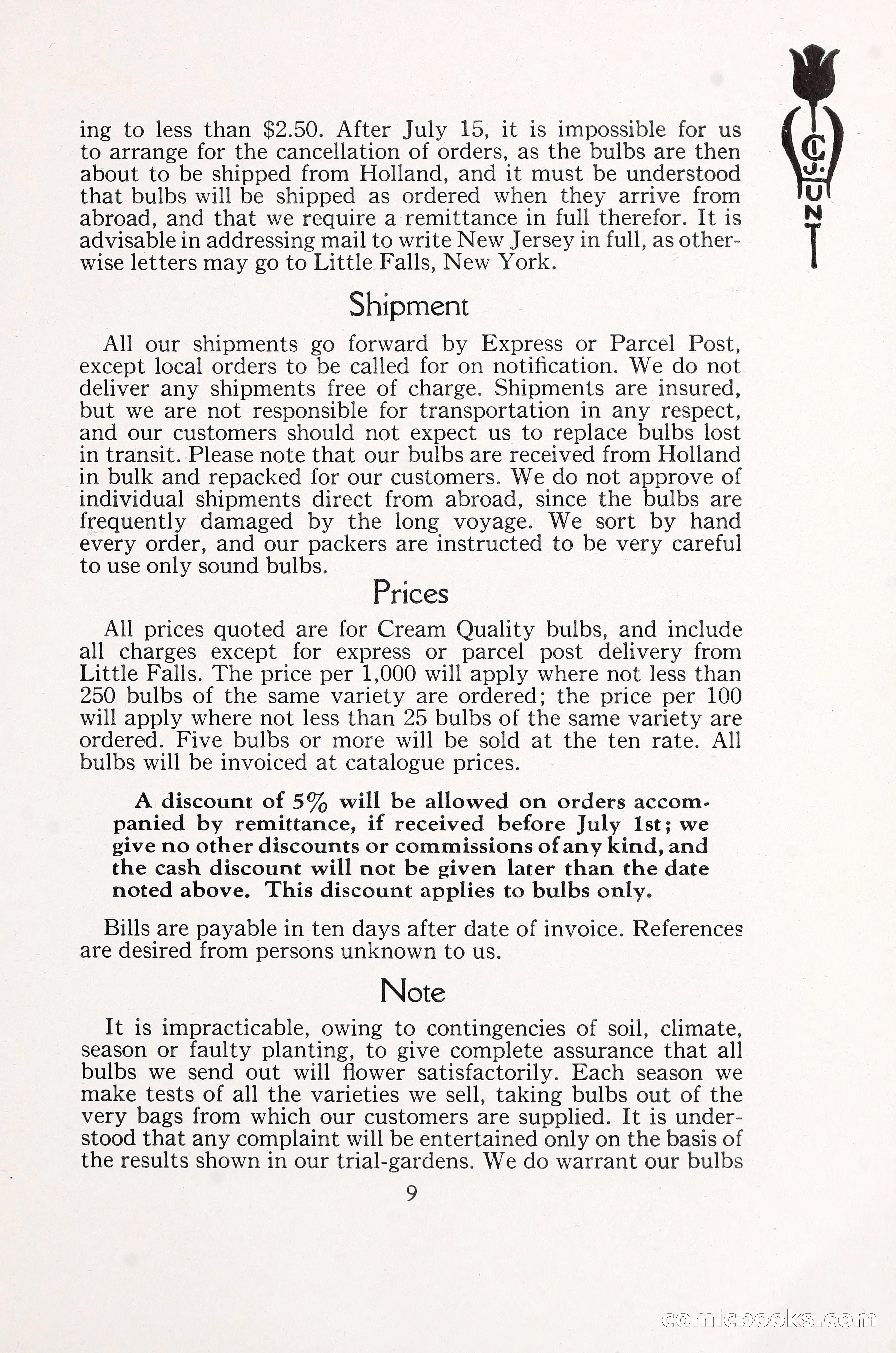 Blue Book of Bulbs, 1930 — page 14 of 137