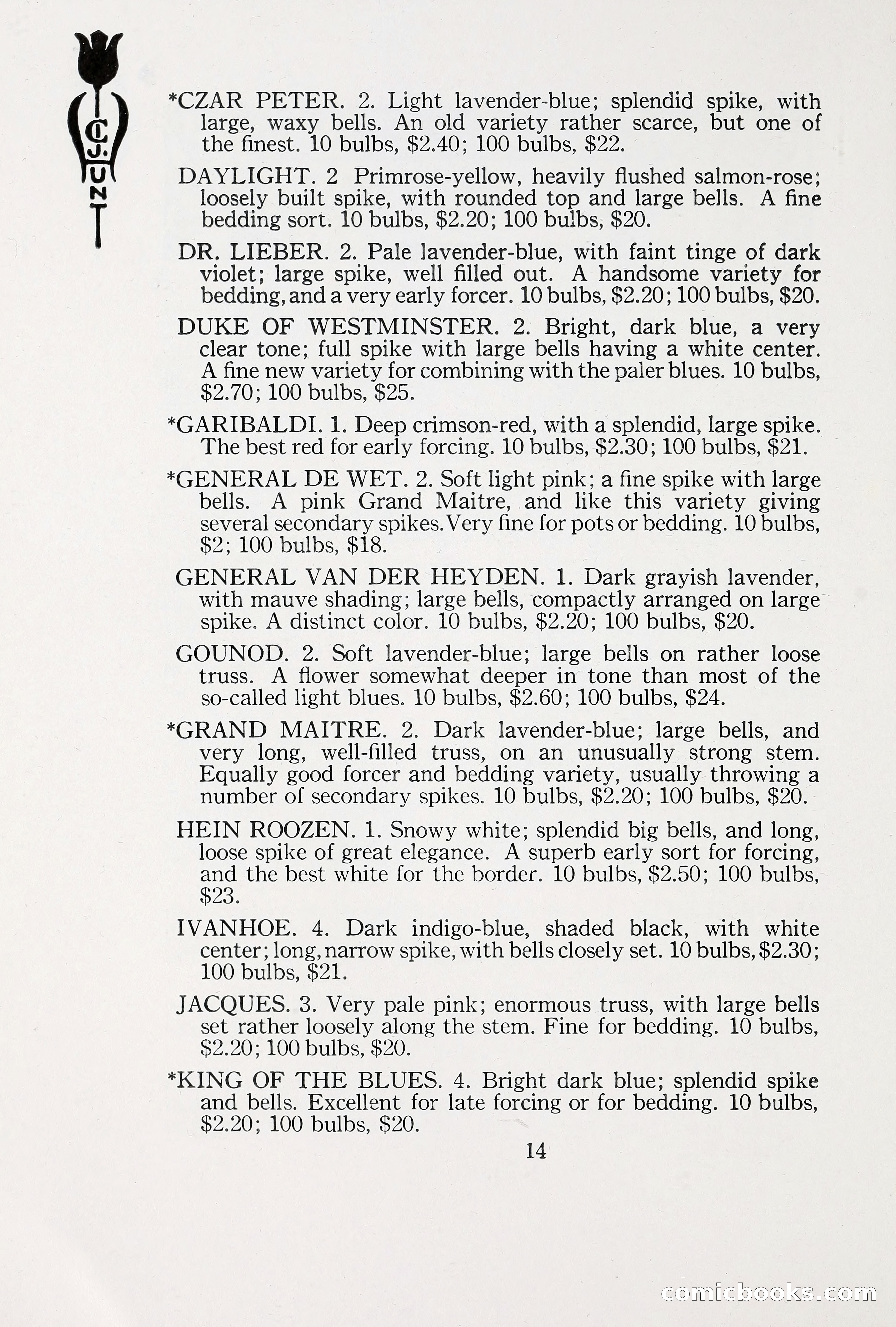Blue Book of Bulbs, 1930 — page 21 of 137