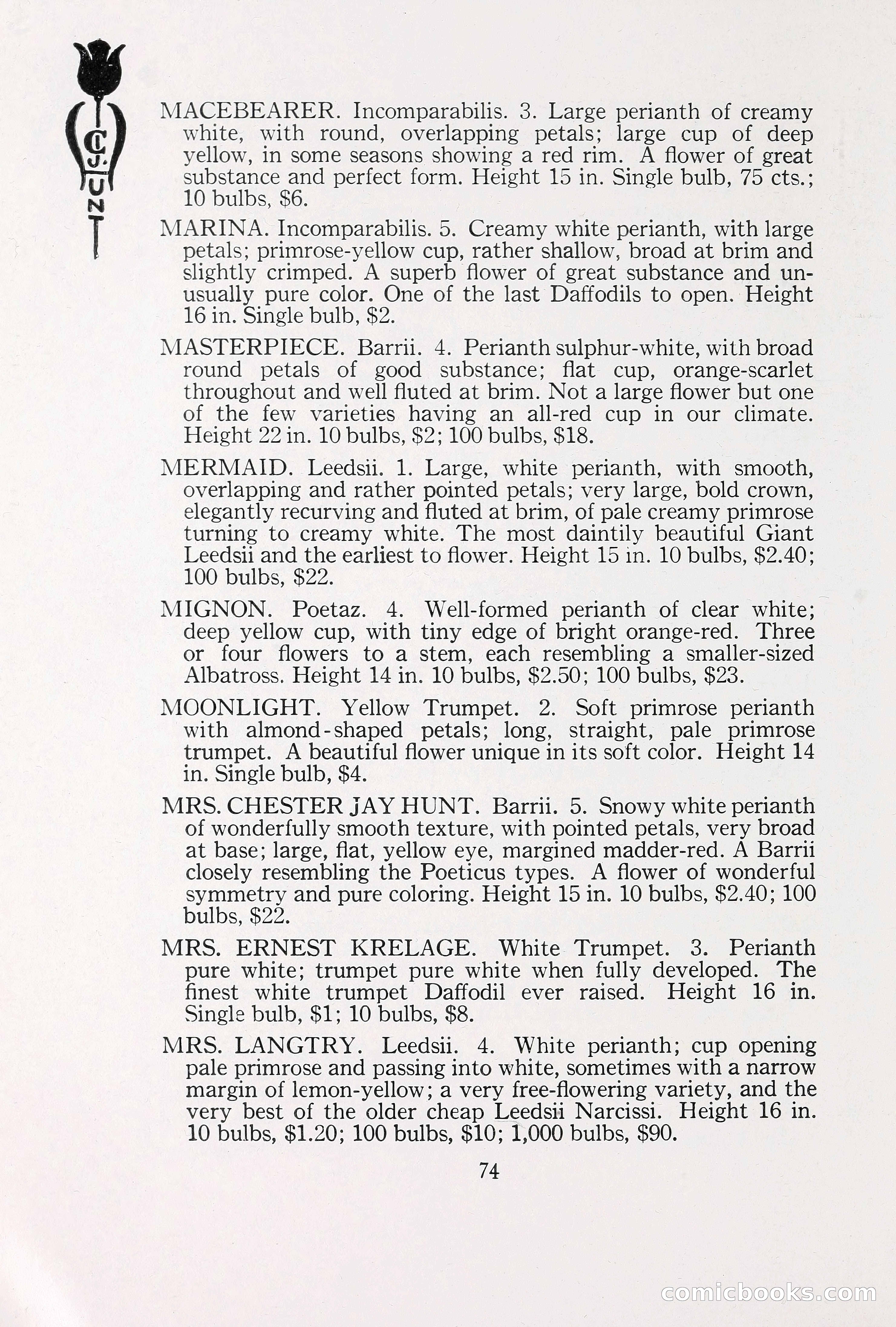 Blue Book of Bulbs, 1930 — page 109 of 137