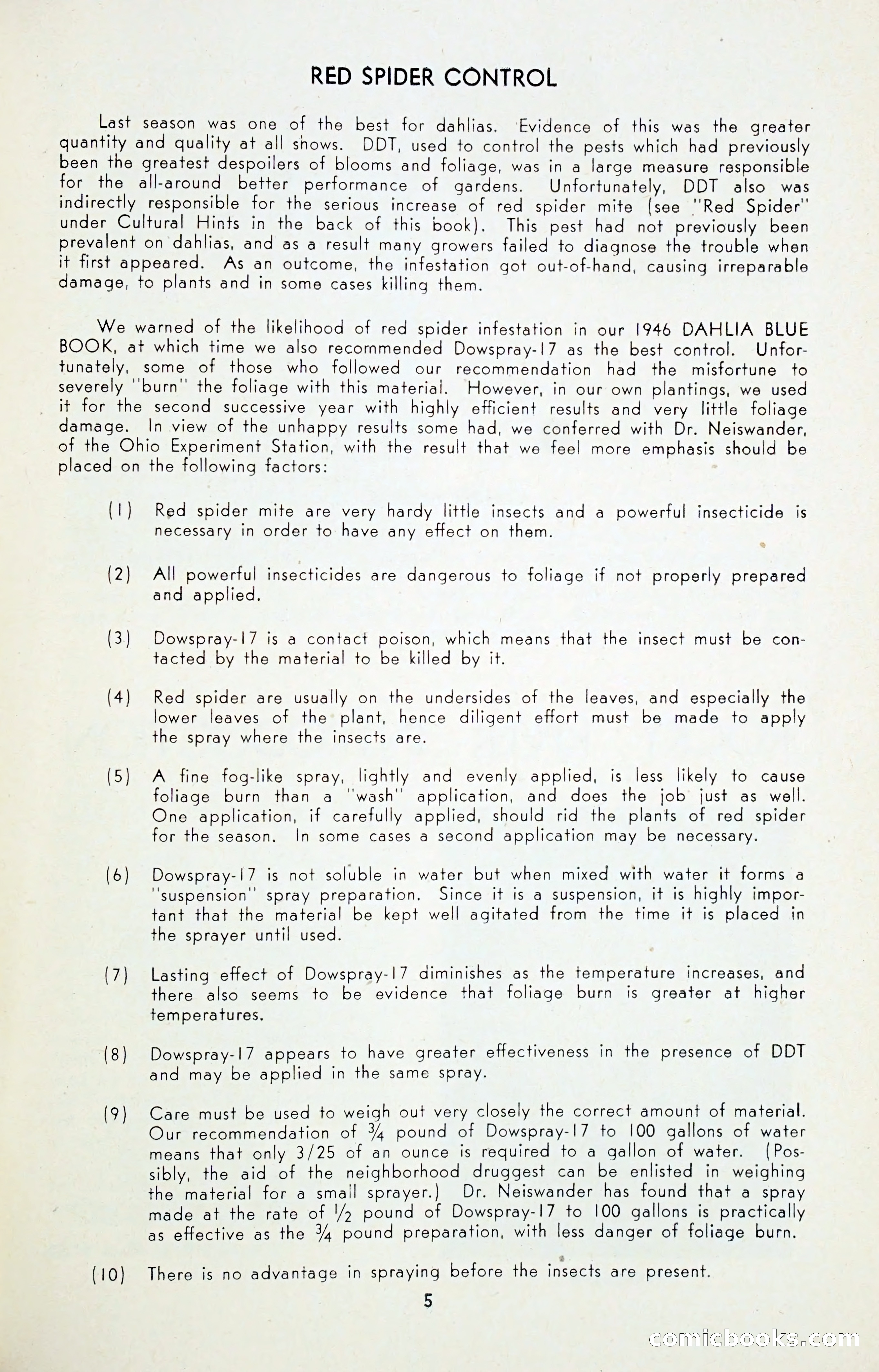 Dahlia Blue Book for 1947 — page 10 of 50