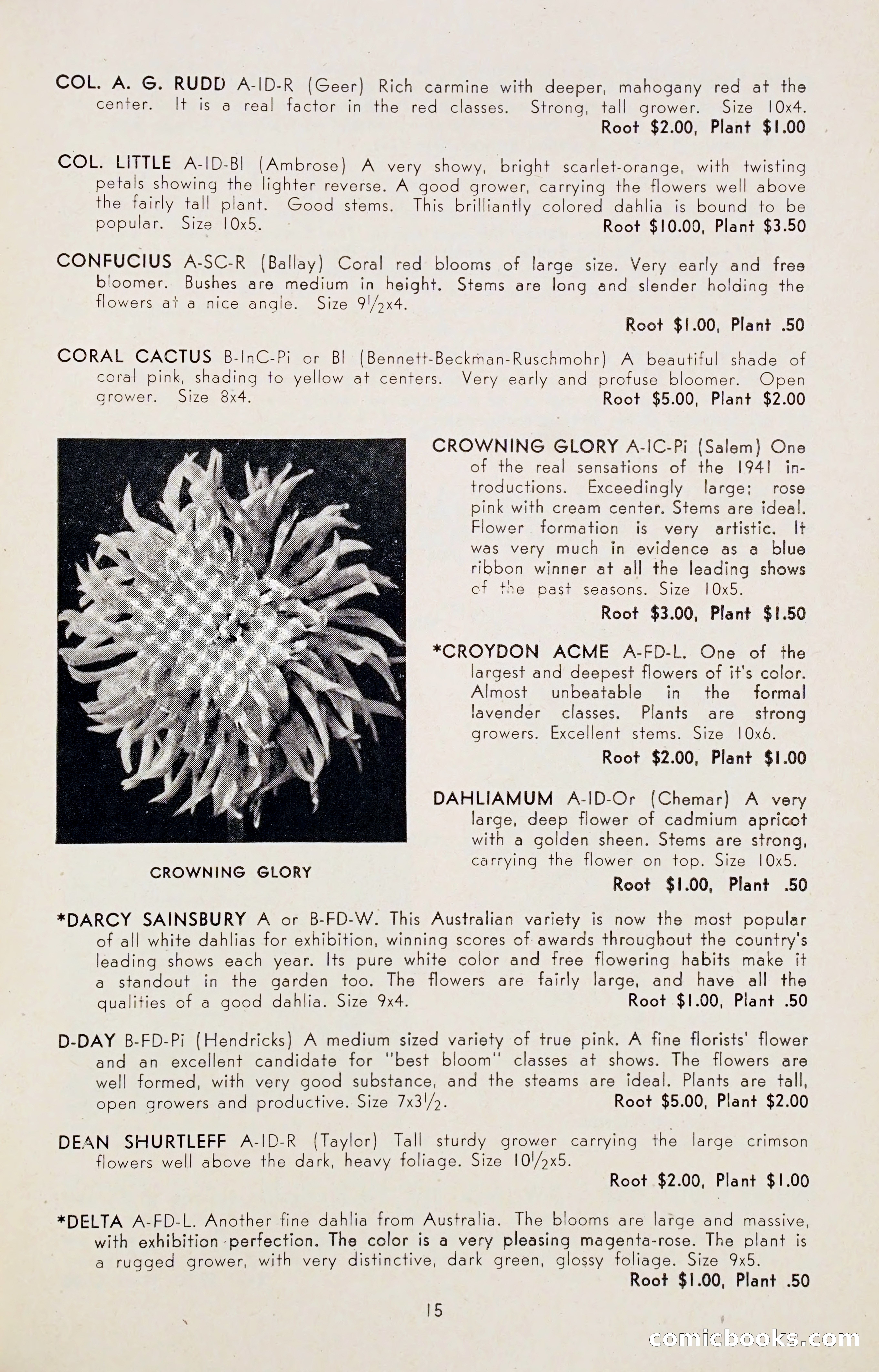 Dahlia Blue Book for 1947 — page 20 of 50