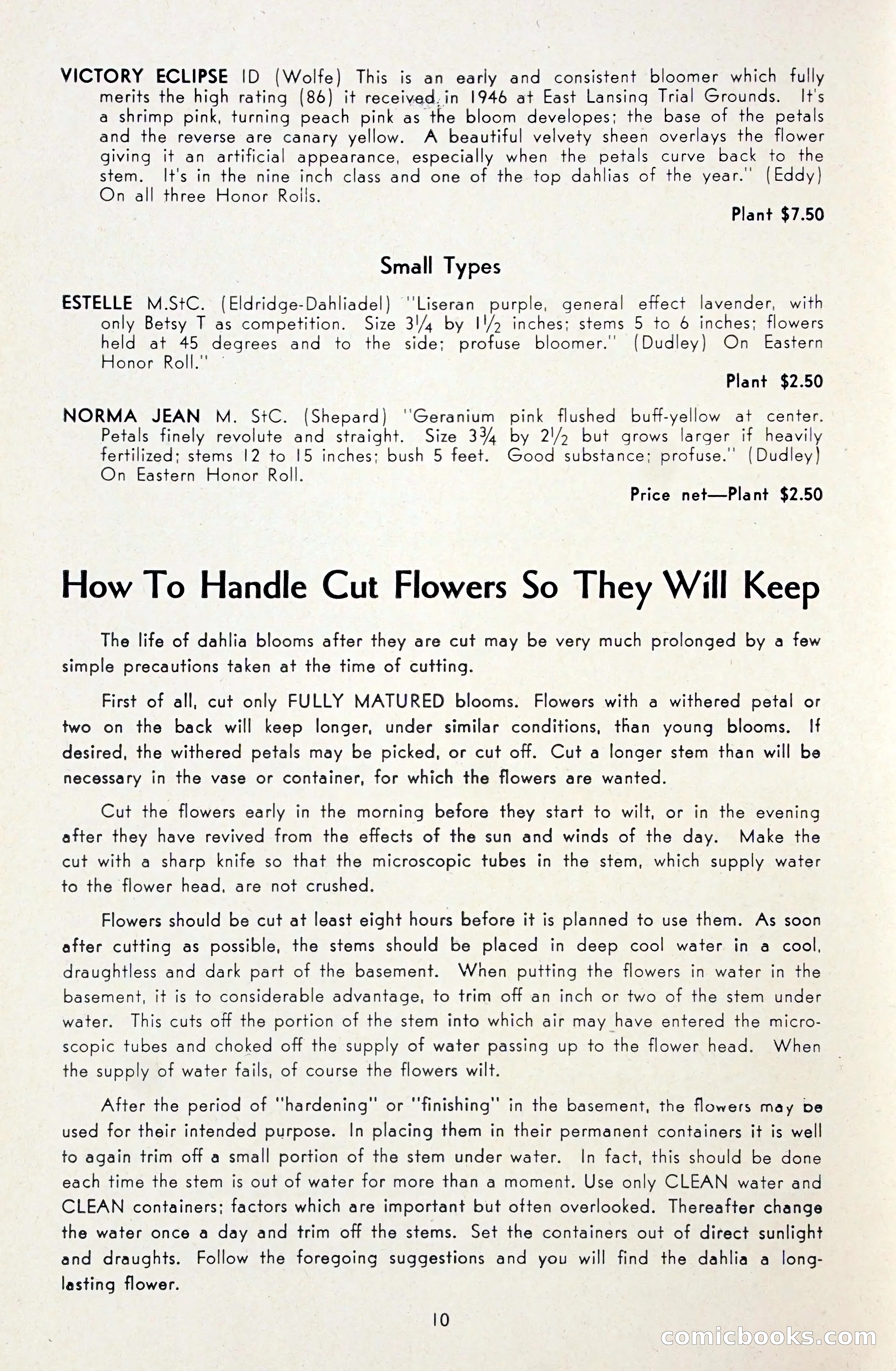 Dahlia Blue Book for 1948 — page 15 of 54