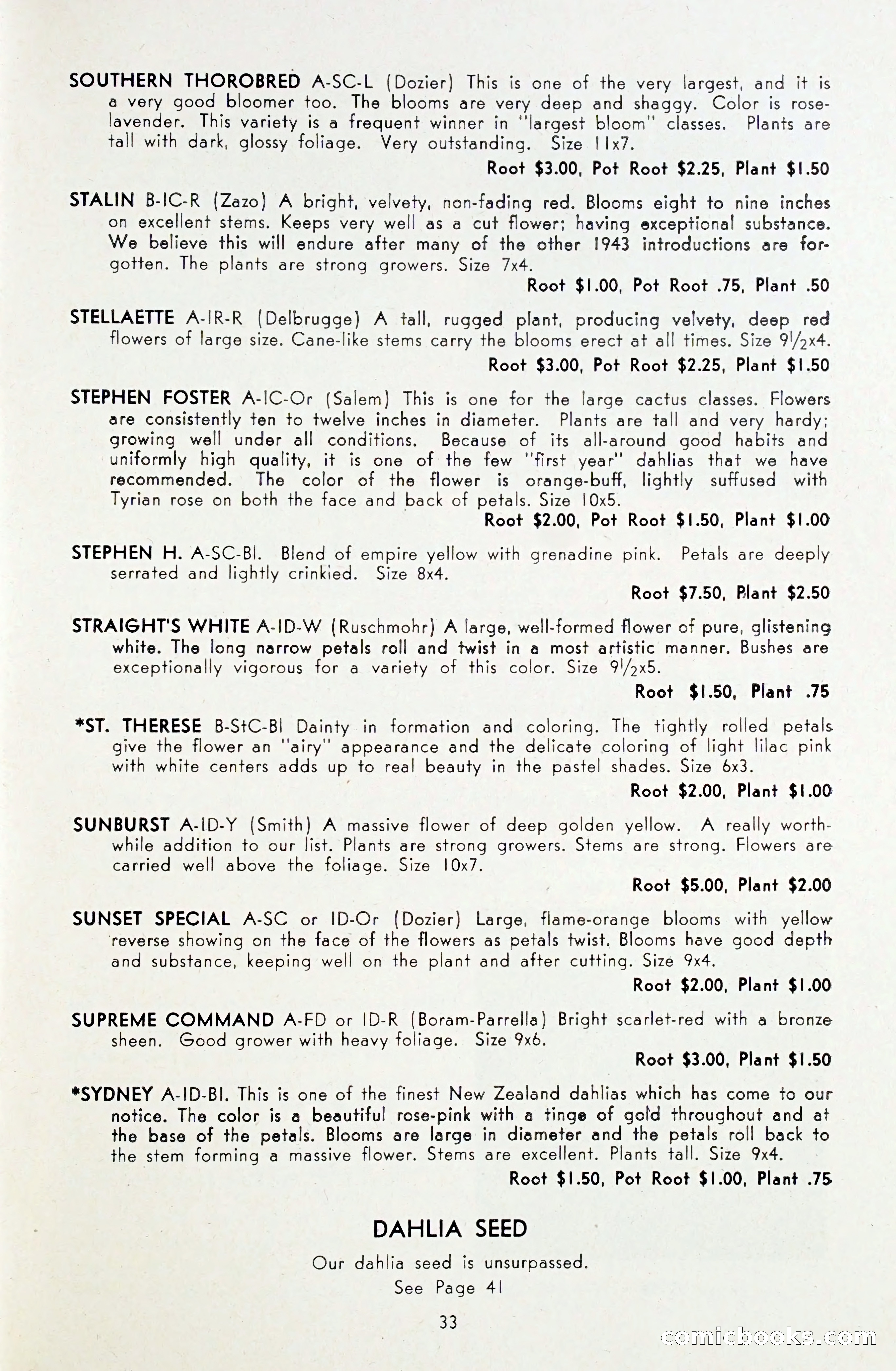 Dahlia Blue Book for 1948 — page 38 of 54