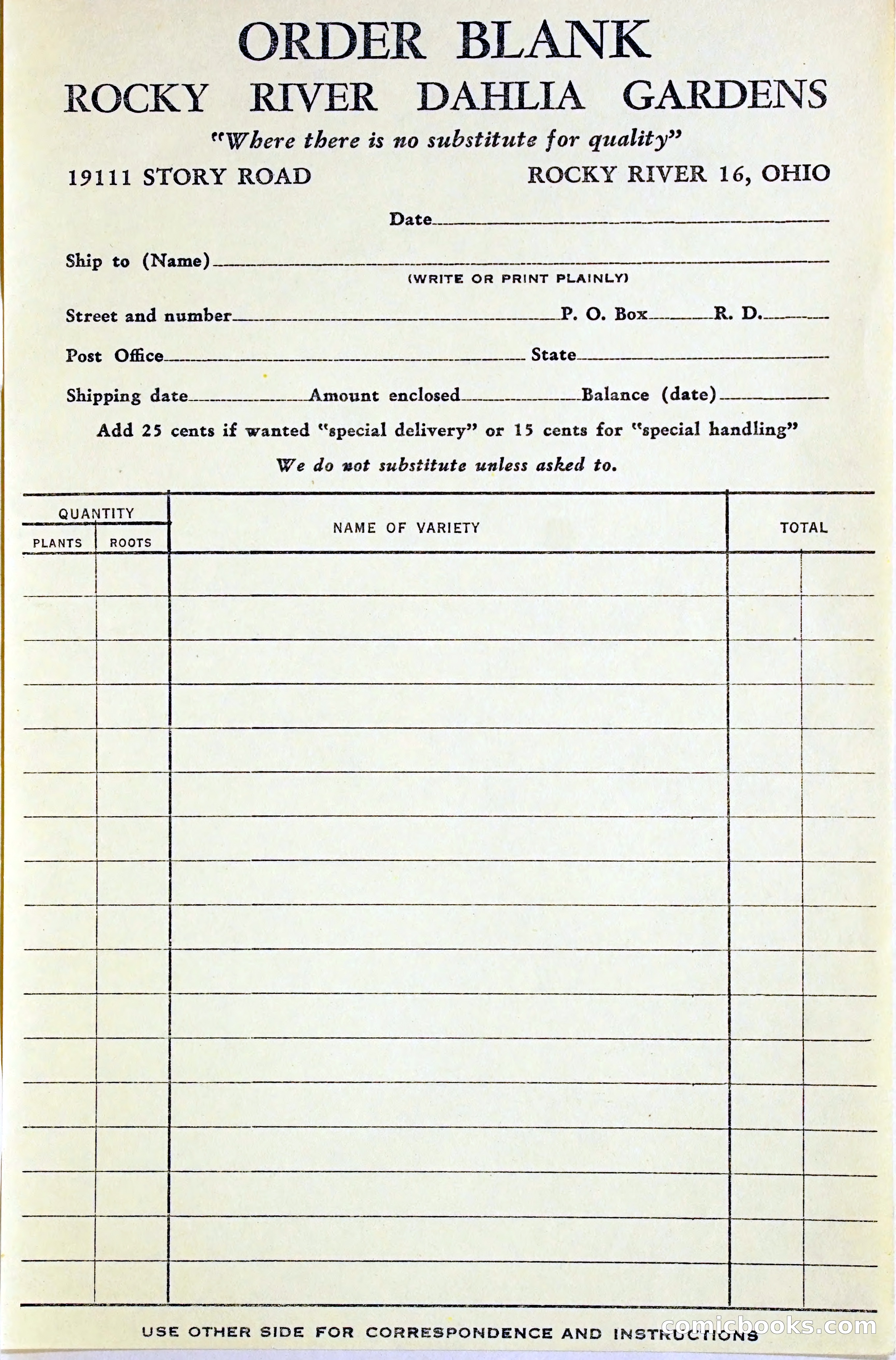 Dahlia Blue Book for 1948 — page 54 of 54