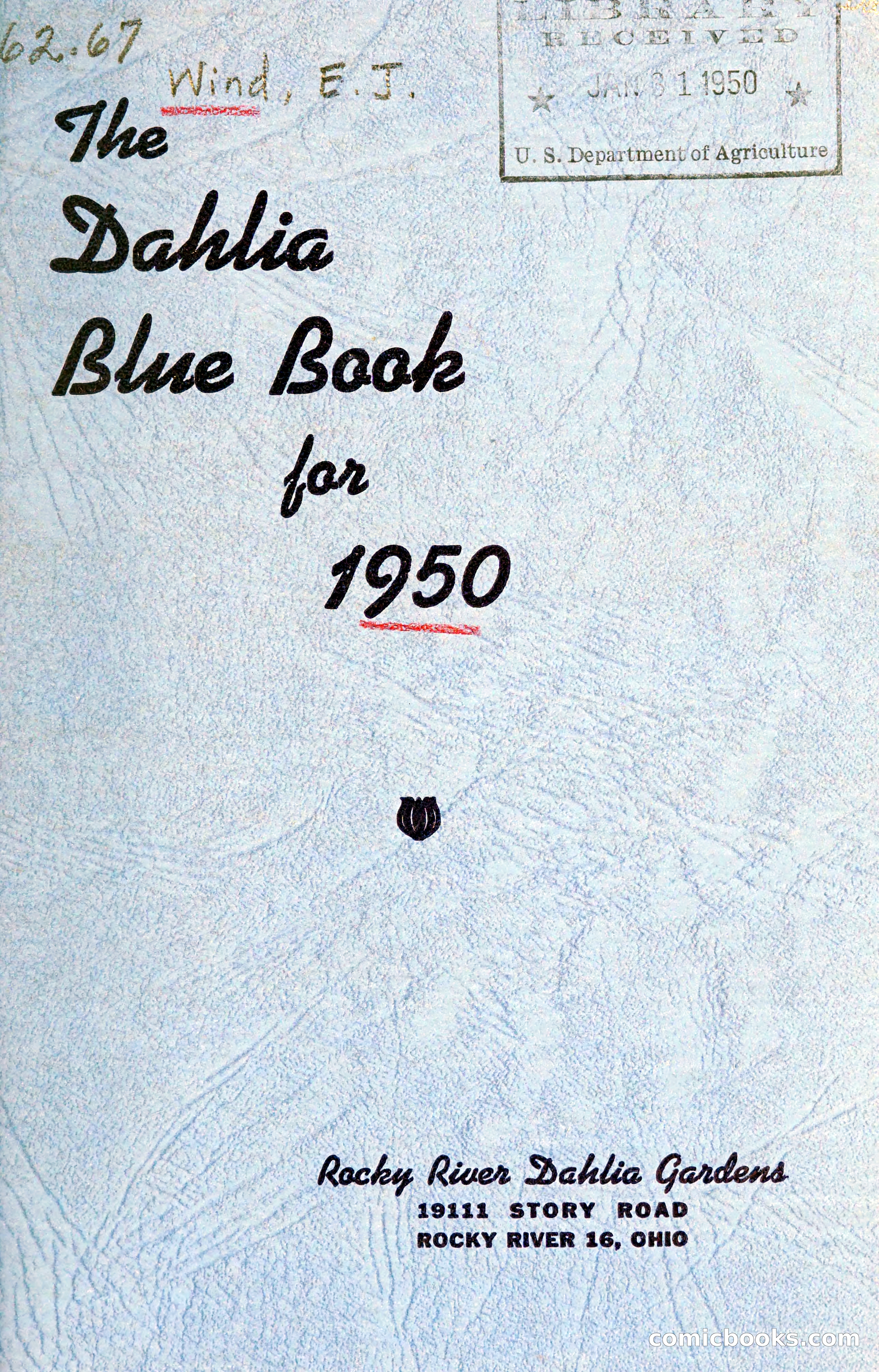 Dahlia Blue Book for 1950