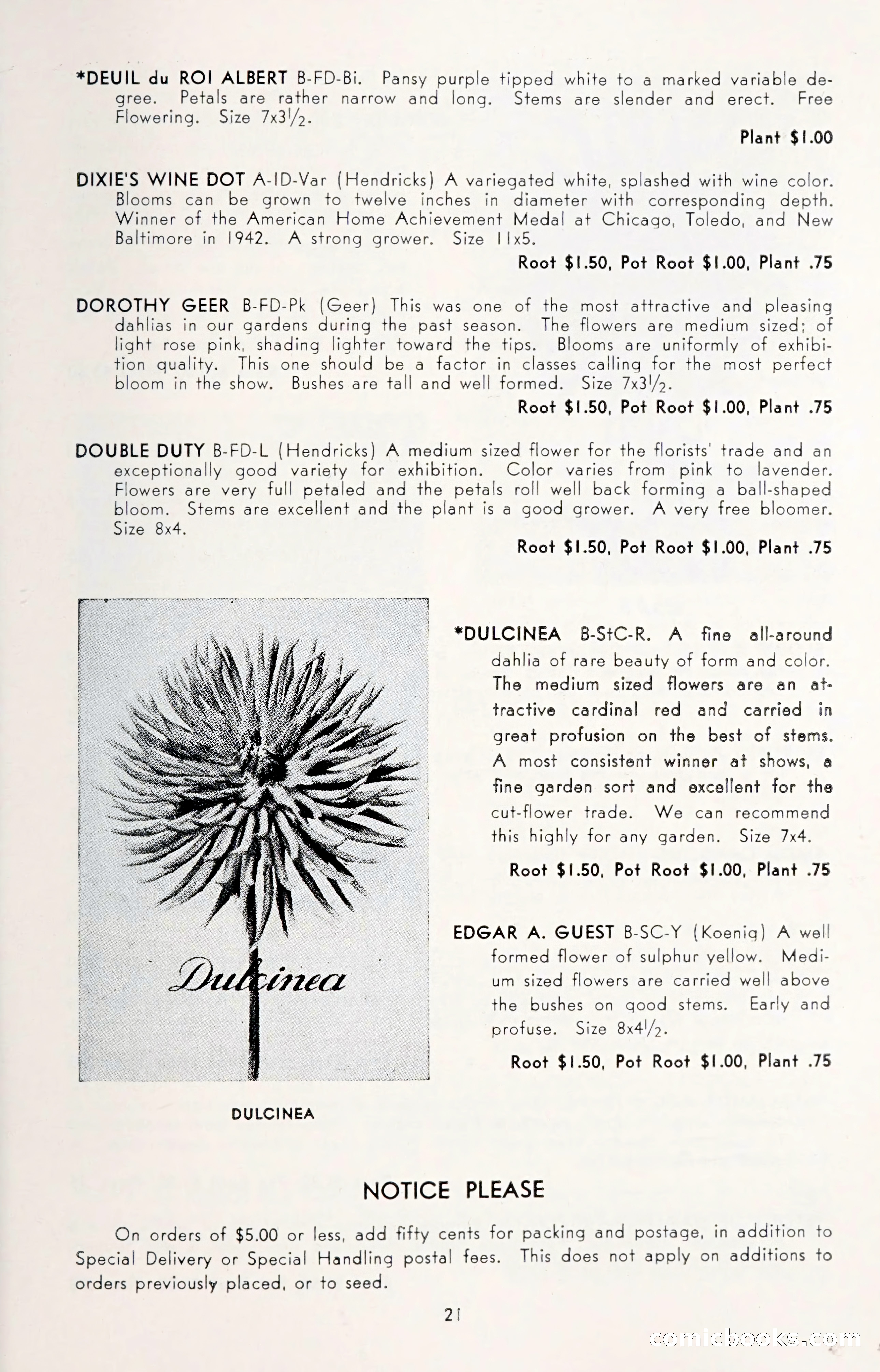 Dahlia Blue Book for 1950 — page 25 of 62