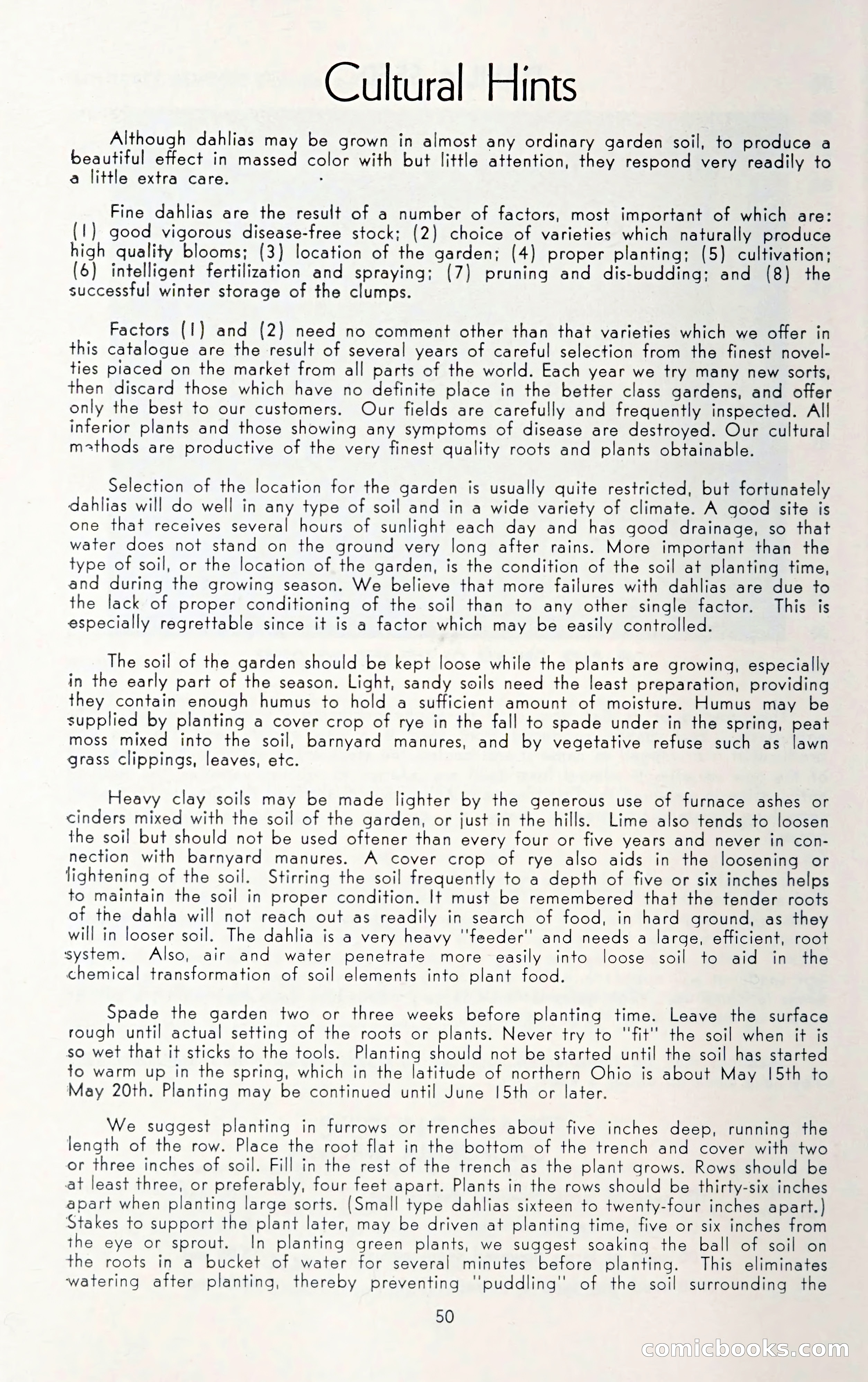 Dahlia Blue Book for 1950 — page 54 of 62