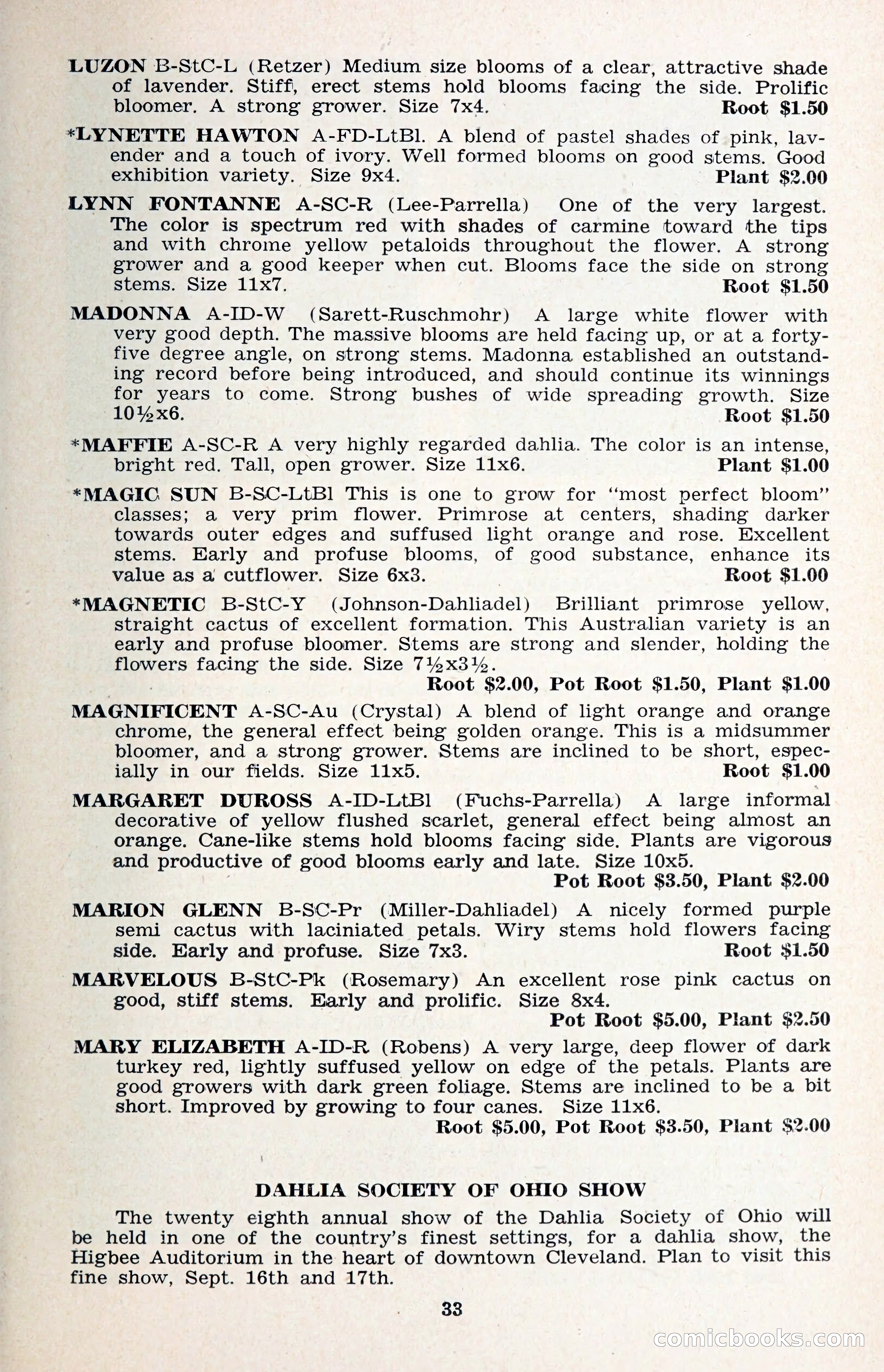 The Dahlia Blue Book for 1957 — page 36 of 69